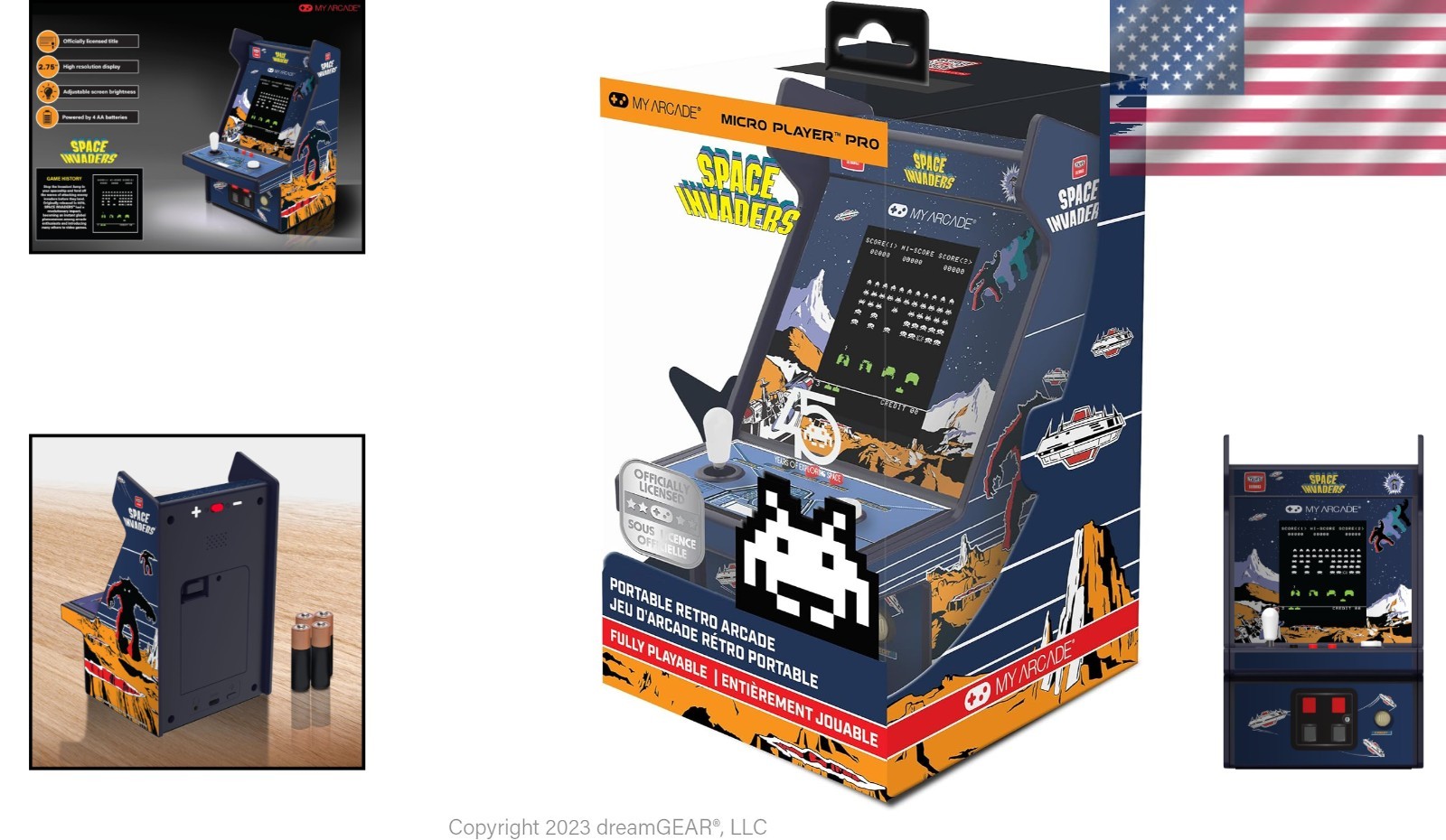 Officially Licensed Taito Space Invaders Micro Player Pro