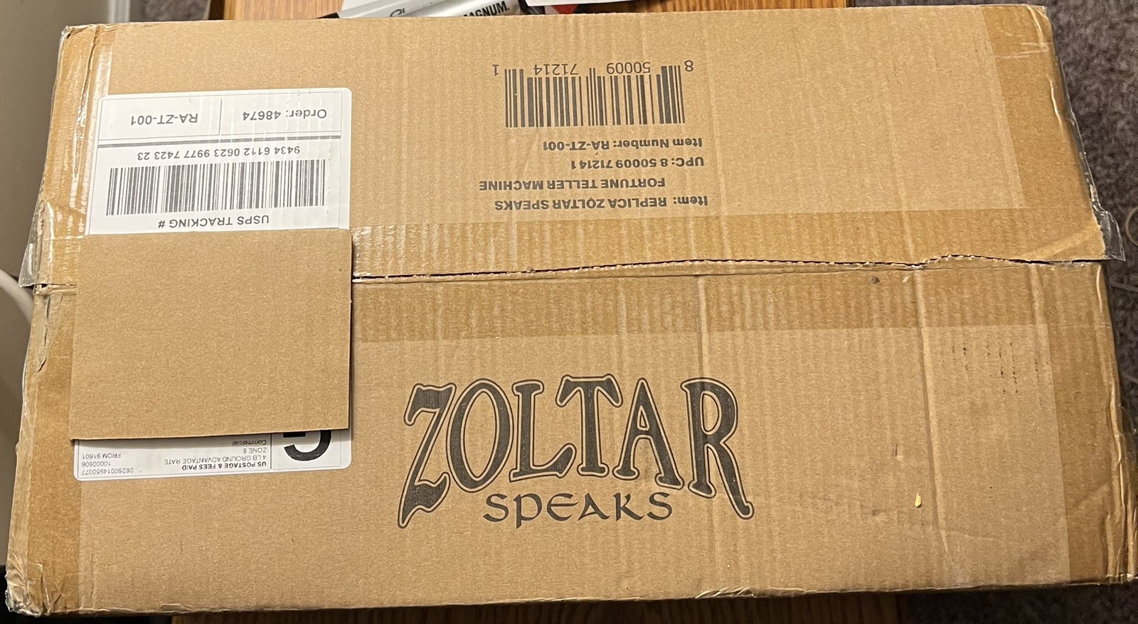 ZOLTAR NEW WAVE FORTUNE TELLING MACHINE 1/6 SCALE NEW SEALED IN BOX MINT