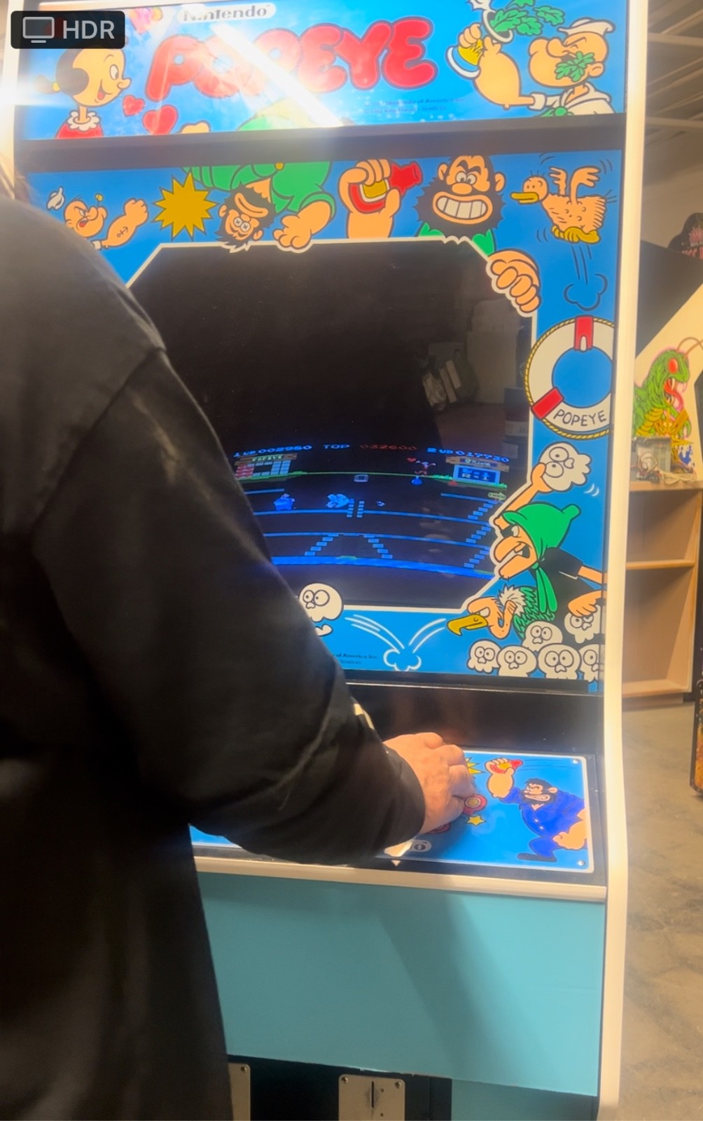 POPEYE ARCADE MACHINE by NINTENDO 1982 (Excellent) *RARE*