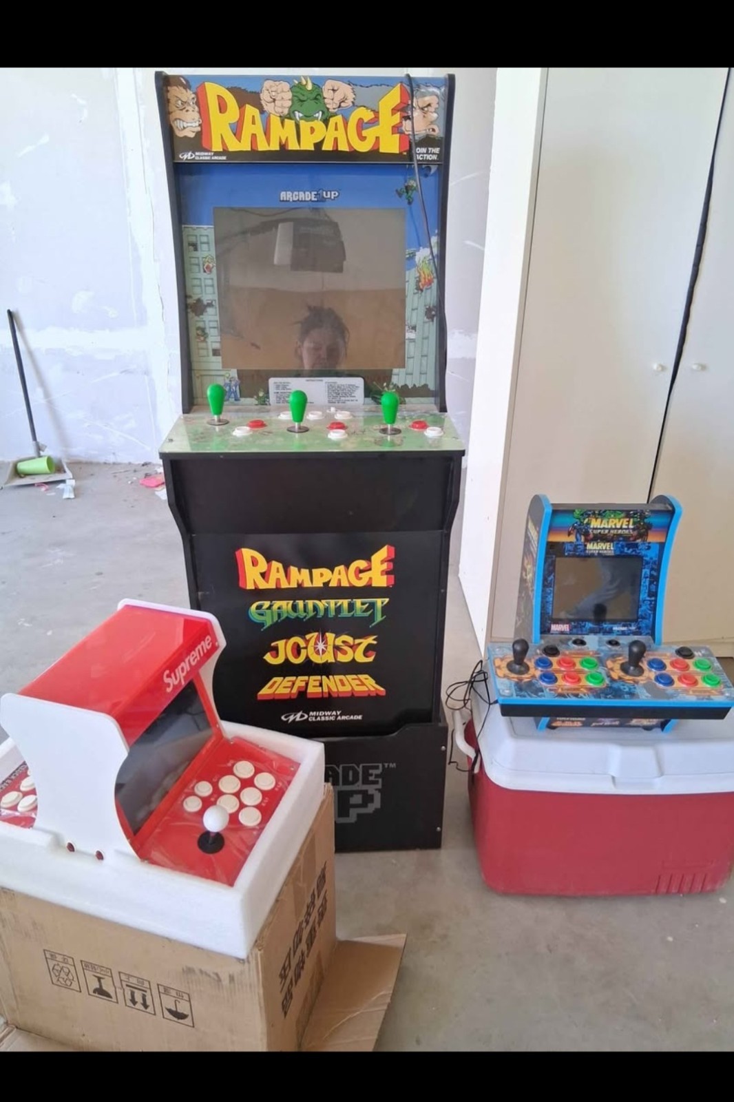 Arcade1Up Rampage Reproduction Arcade Cabinet w/ Gauntlet Joust Defender