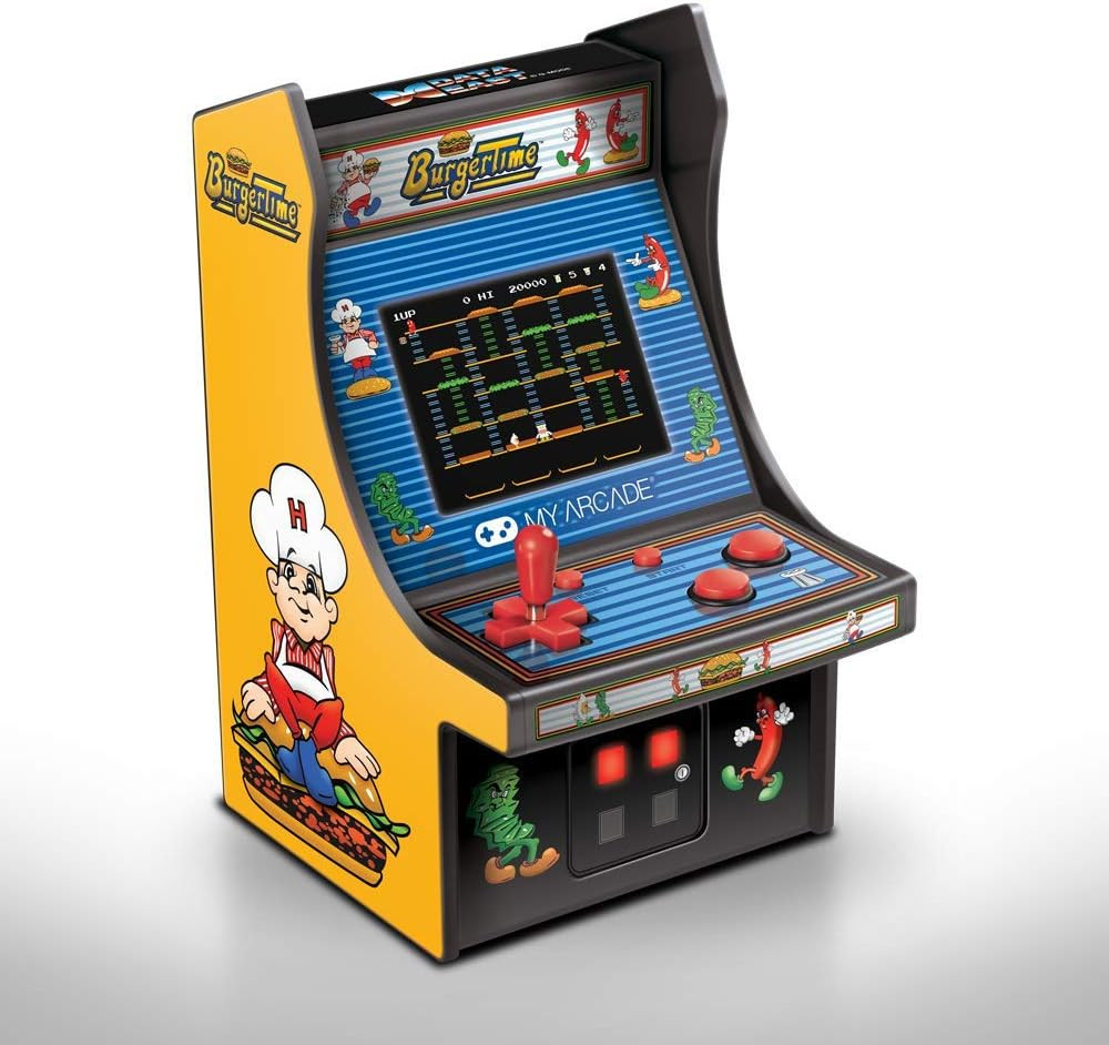 Burgertime Micro Player Mini Arcade Machine: Fully Playable, 6.75 Inch Collectib