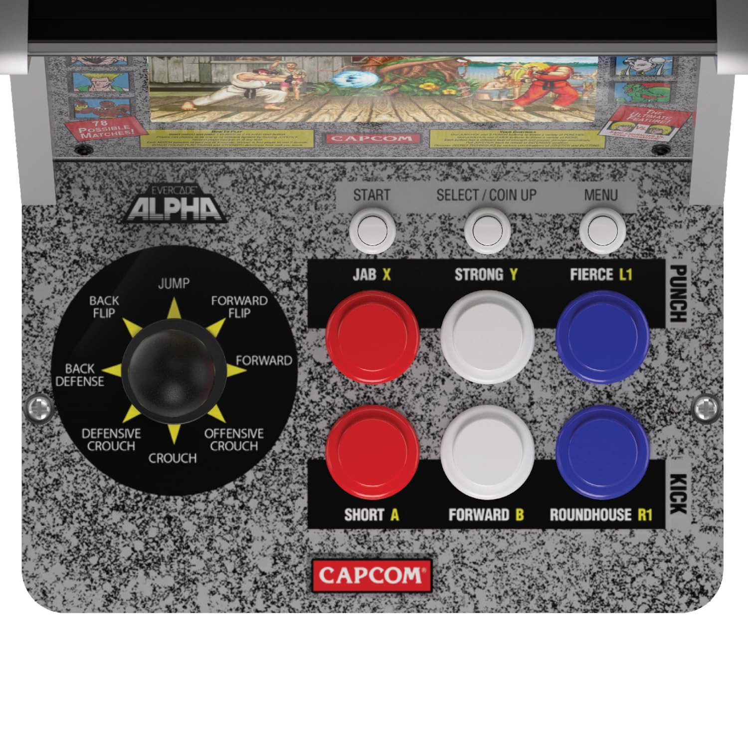 Evercade Alpha Street Fighter Bartop Arcade – Pre-Assembled Unit with Competitio