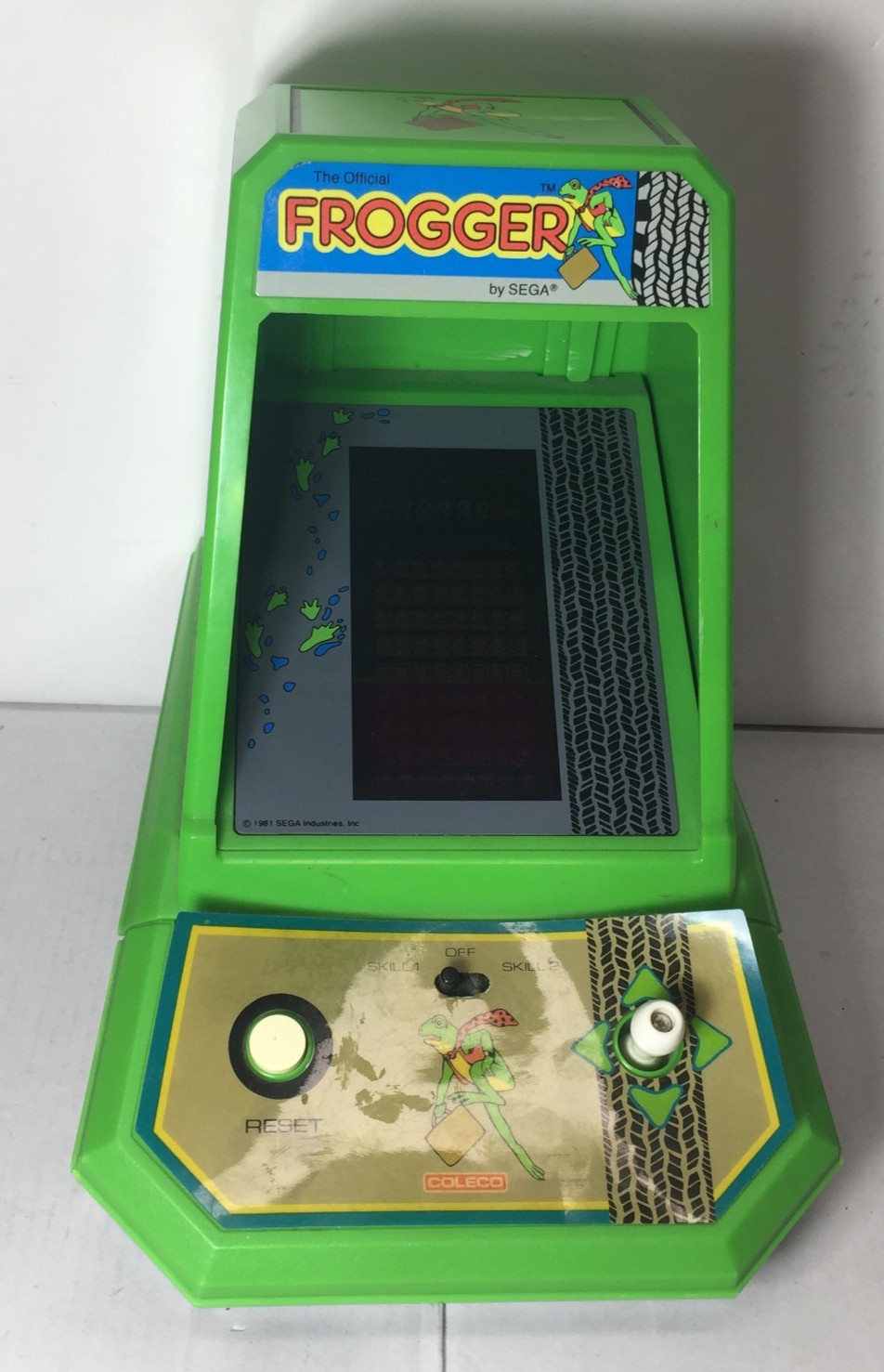 Vintage Coleco Official Frogger By Sega Tabletop Arcade Game No Battery Cover