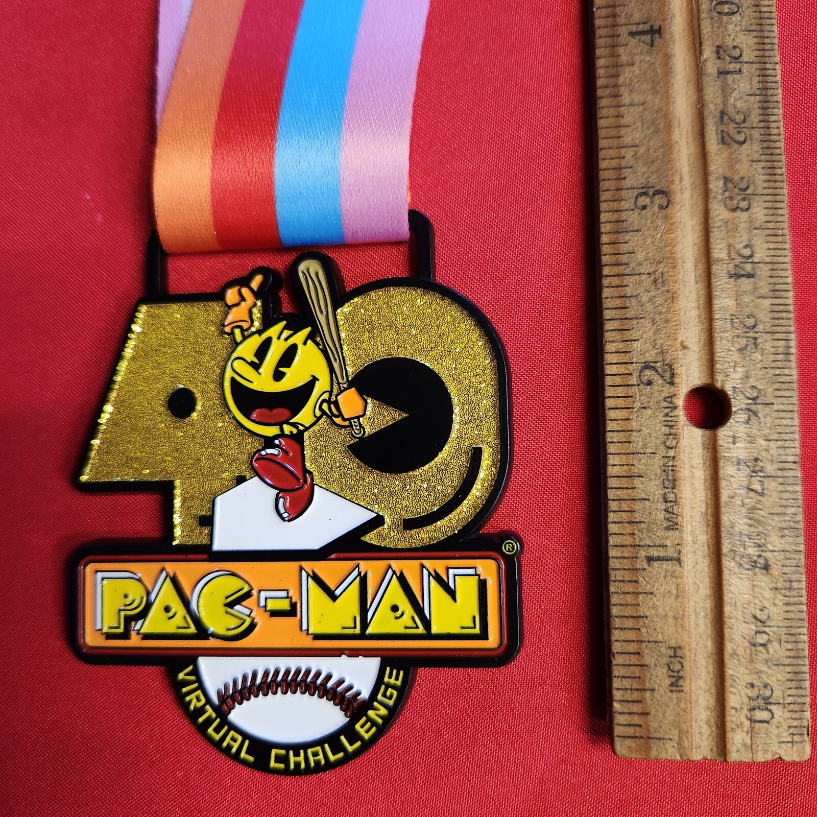 Bandai Namco PAC-MAN 40th Virtual Challenge Metal Medallion Pendant with Lanyard