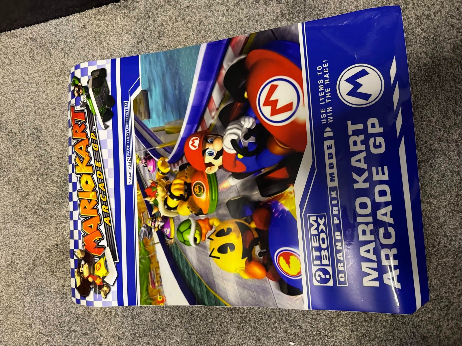 arcade1up mario kart graphics artwork and lighted marquee for gen 1 arcade