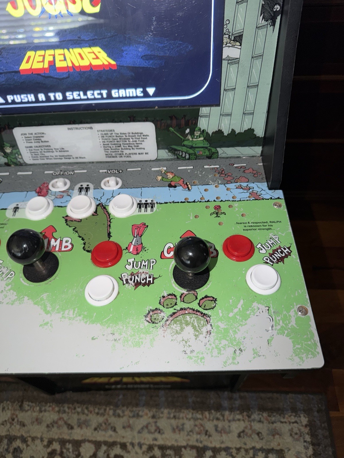 Arcade1up Midway Classic Arcade Machine Rampage Gauntlet Joust Defender