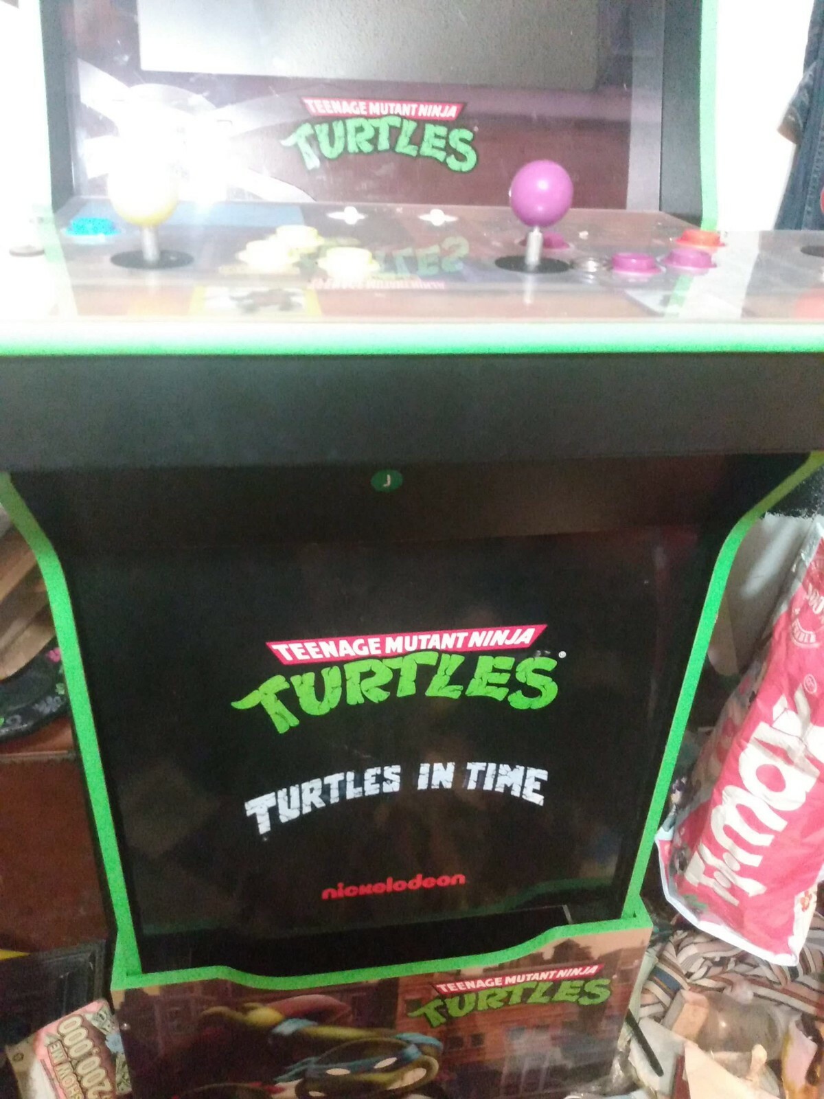 Arcade1Up Teenage Mutant Ninja Turtles Arcade Cabinet Machine with Riser
