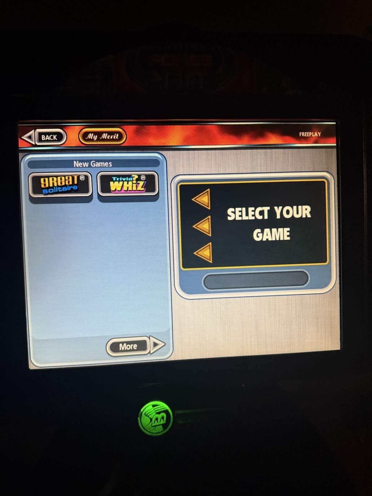 2007.5 Merit Megatouch Force Evo Countertop Touchscreen Arcade Game Machine
