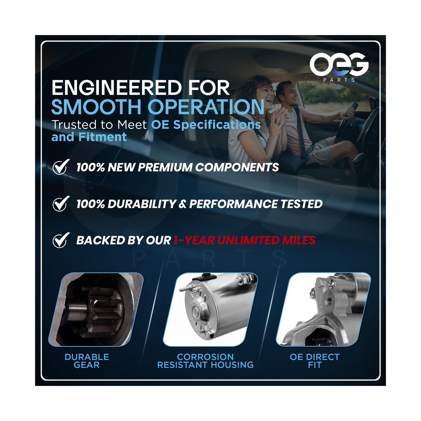 OEG Parts New Starter Fit For Chevy Corvette 5.7L V8 1992-1996