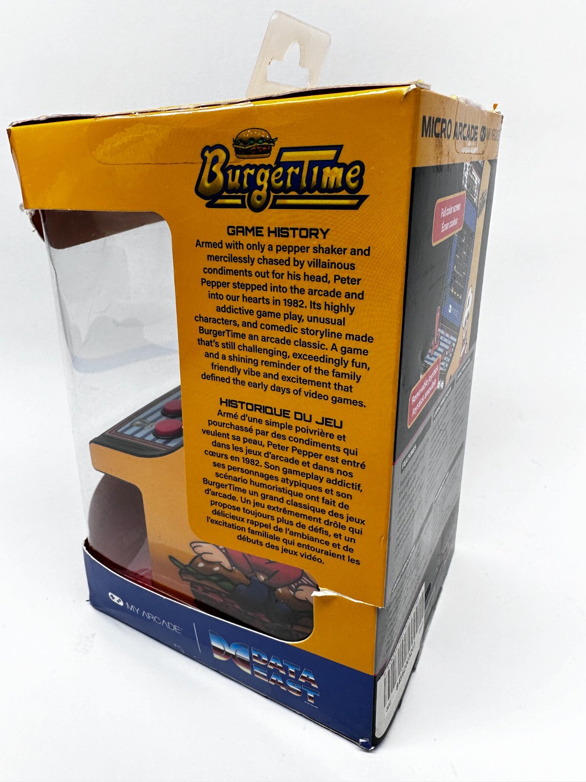 My Arcade Burgertime Micro Player Mini Arcade Machine- New Opened box