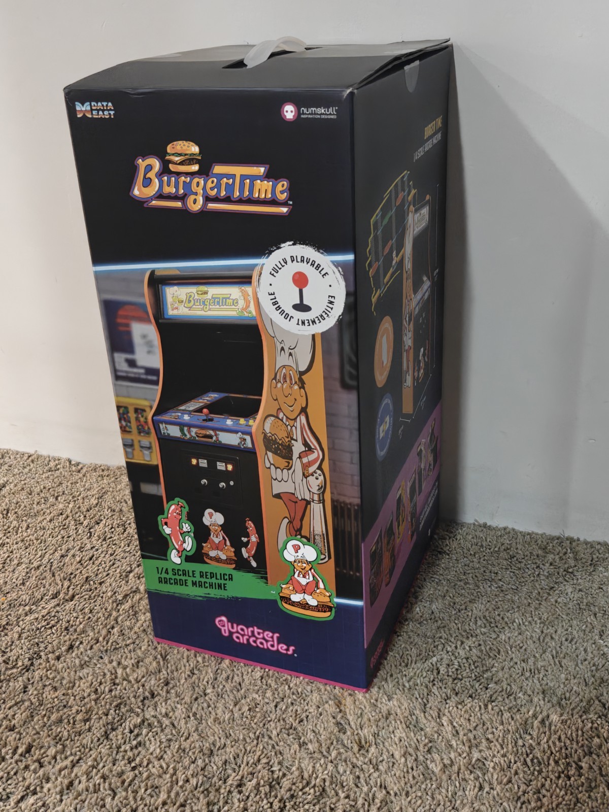 BurgerTime Quarter Arcades 🍔 Numskull 1/4 Scale Mini Replica Arcade Game 🕹 NIB