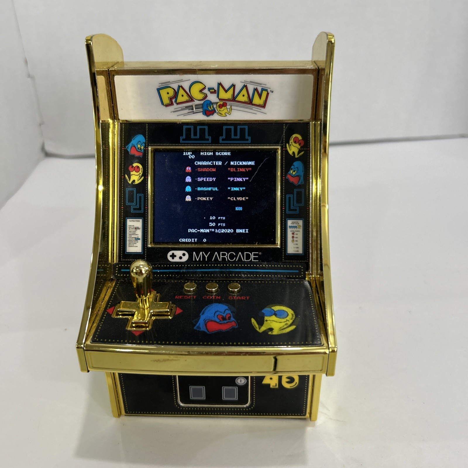 My Arcade Pac-Man 40th Anniversary Gold Edition Mini Arcade Machine 2020