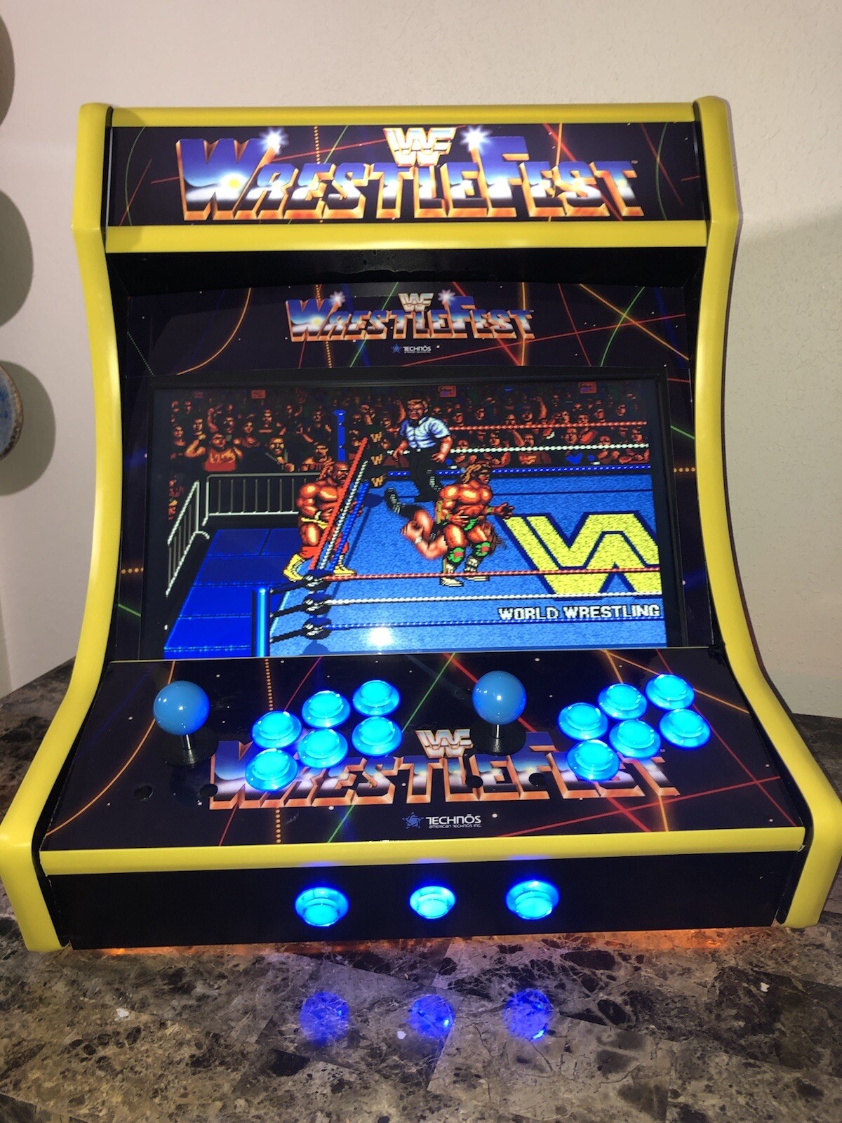 WWF Wrestlefest Tabletop Bartop Arcade Cabinet Raspberry Pi 4 Build