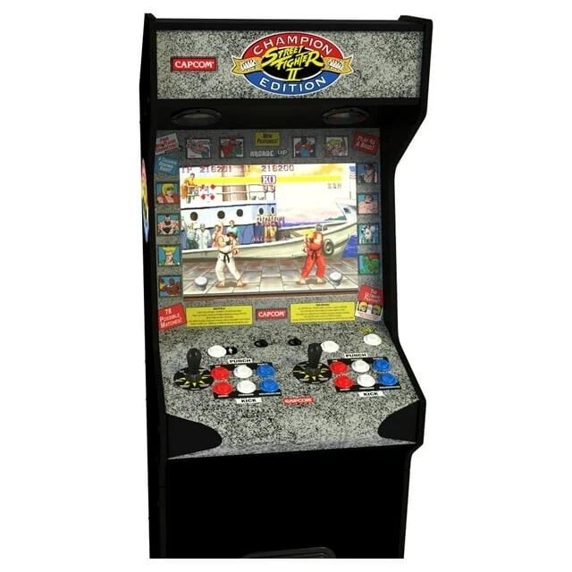 Arcade1Up Street Fighter II 5 Deluxe Stand-Up Cabinet Arcade Video Game Machine