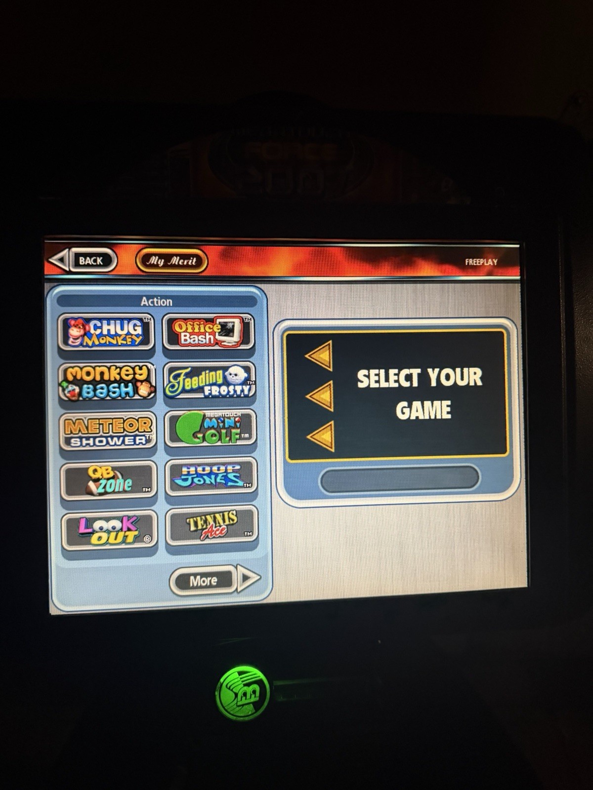2007.5 Merit Megatouch Force Evo Countertop Touchscreen Arcade Game Machine
