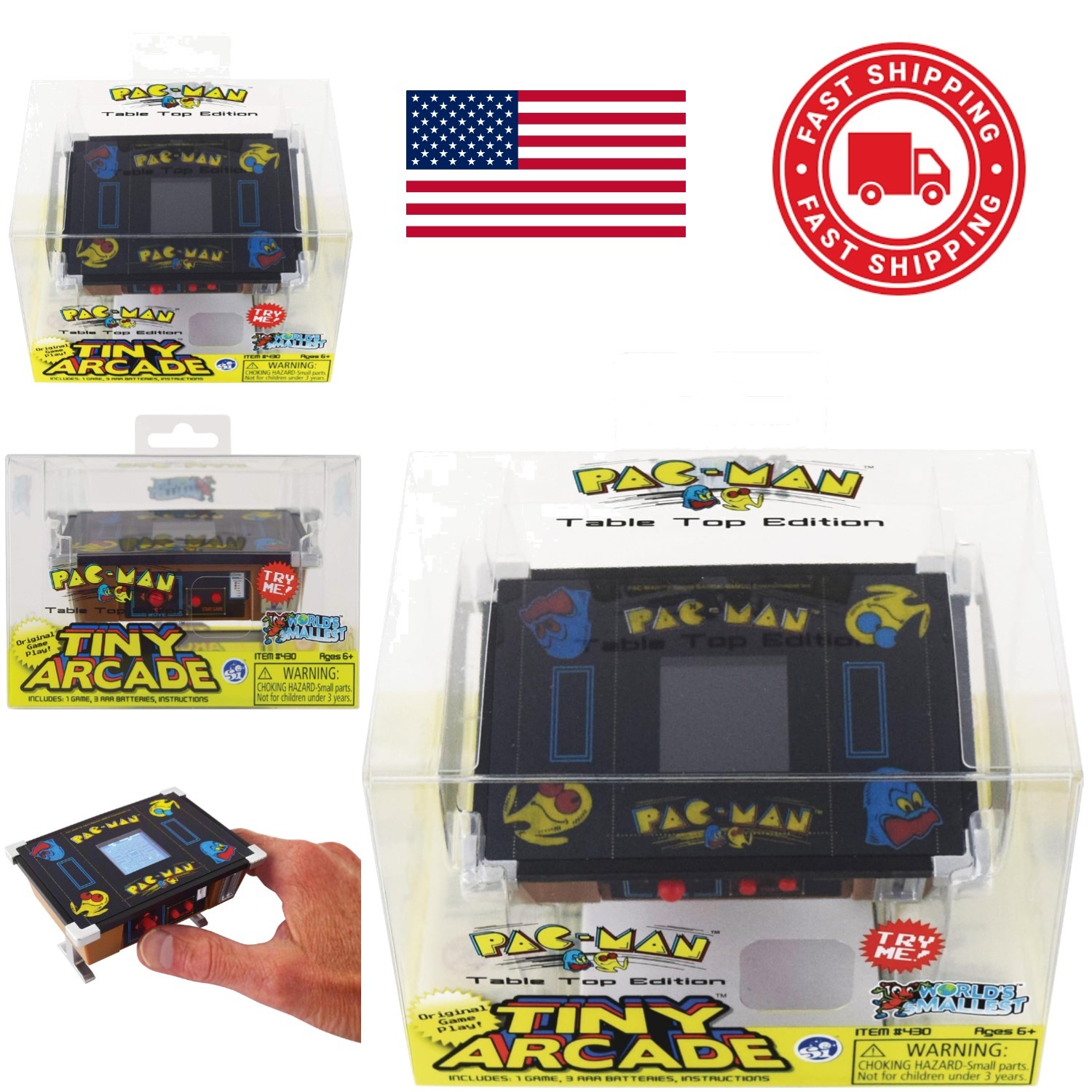 Compact Tabletop Arcade Game 4 x 3 x 2 Inches Ideal Gift for Gamers Ages 8 Plus