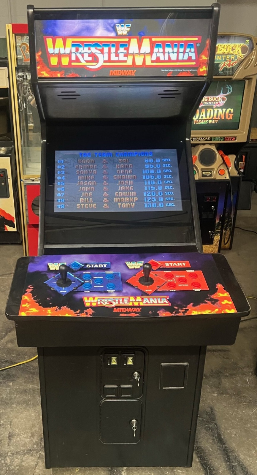 WRESTLEMANIA ARCADE MACHINE by MIDWAY 1995 (Excellent Condition)