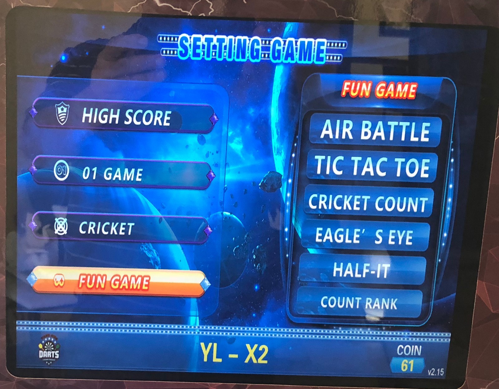Take Aim Electronic Coin Operated Dart Board for commercial & home-LCD Monitor