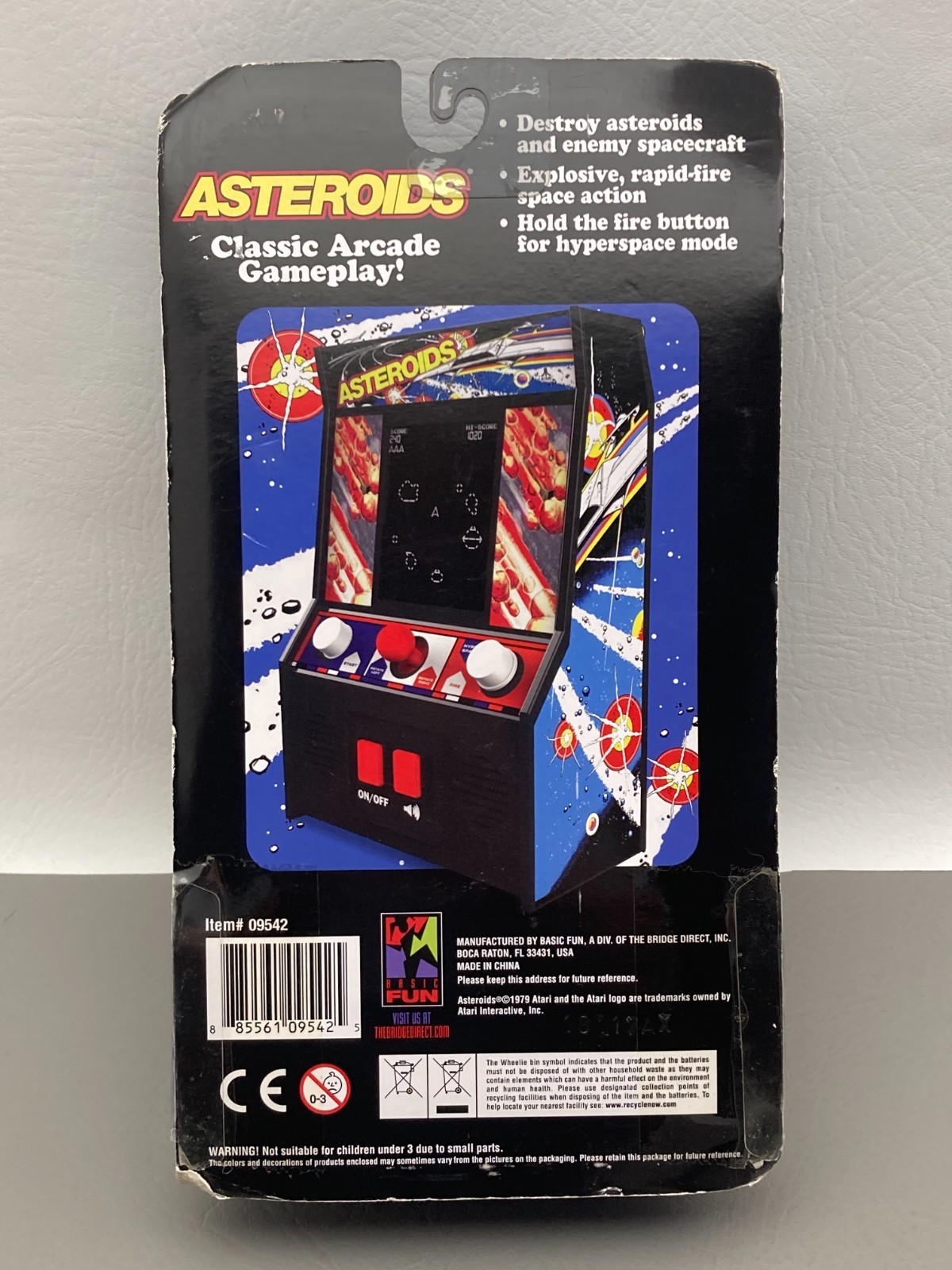 New Asteroids Basic Fun 2017 Handheld Electronic Mini Arcade Brand New Sealed