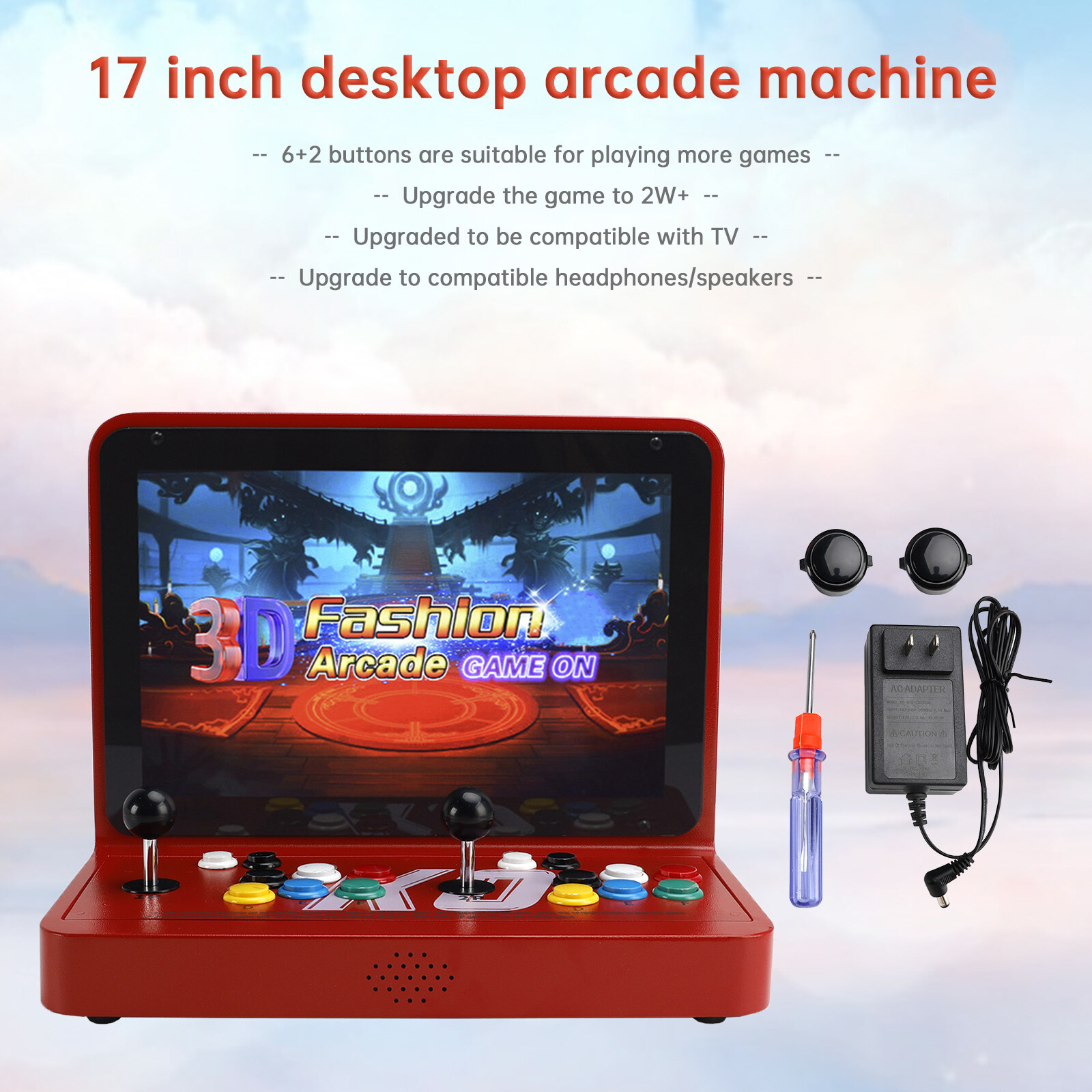 17-inch 23000 Games in 1 Box Arcade Game Console For PC 2-4 Players Online Game`
