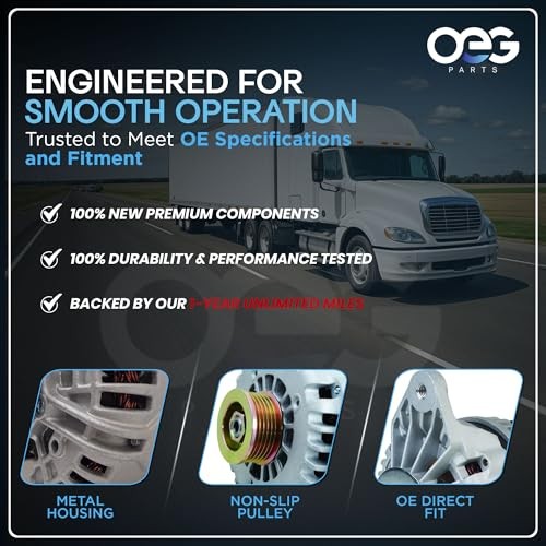 OEG Parts New Alternator Compatible With Isuzu Chevy NPR NQR 4.8L 1998-2002