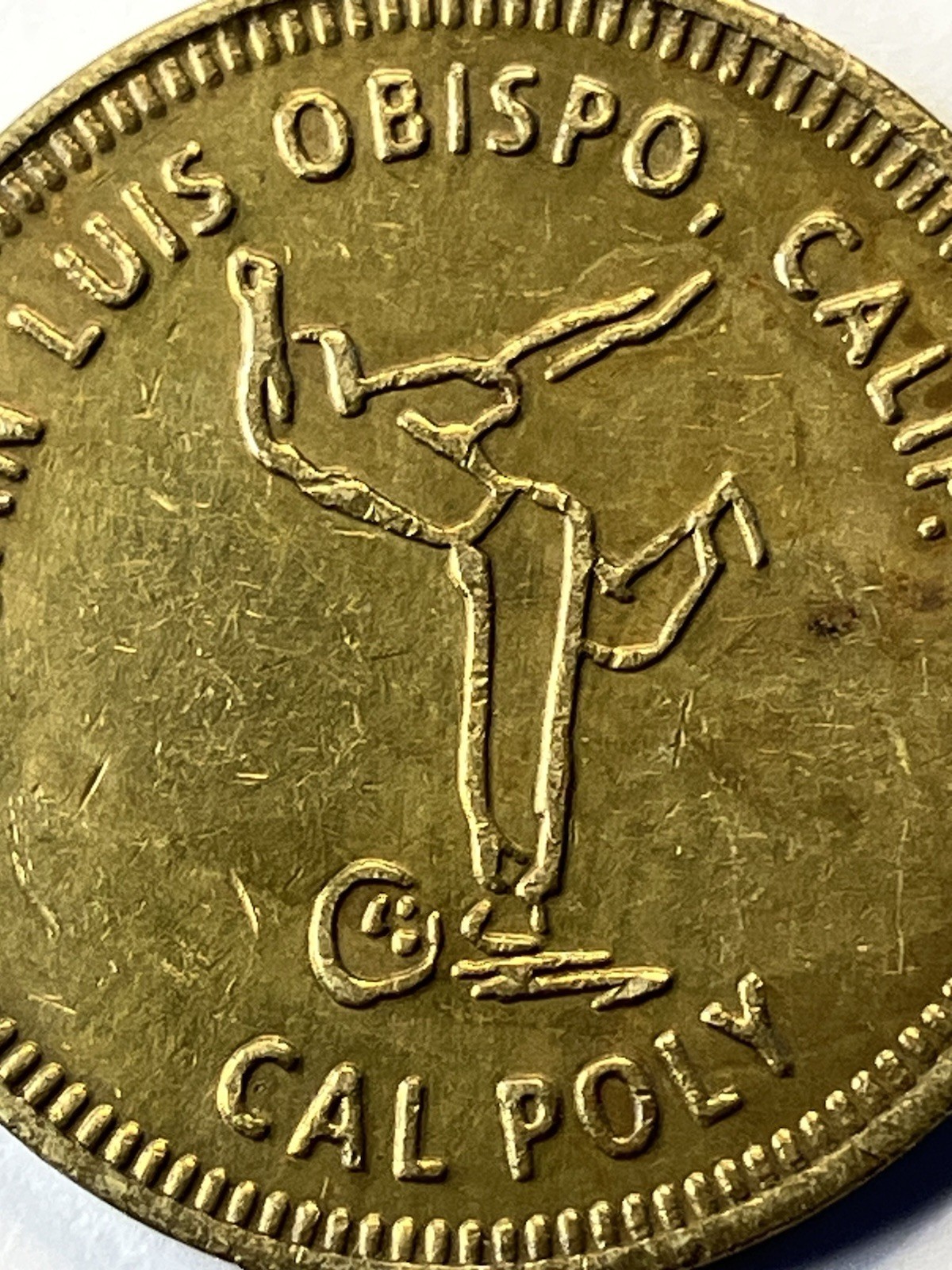 RARE CAL POLY ARCADE TOKEN STUDENT UNION SAN LUIS OBISPO CALIFORNIA Bowling #ua1