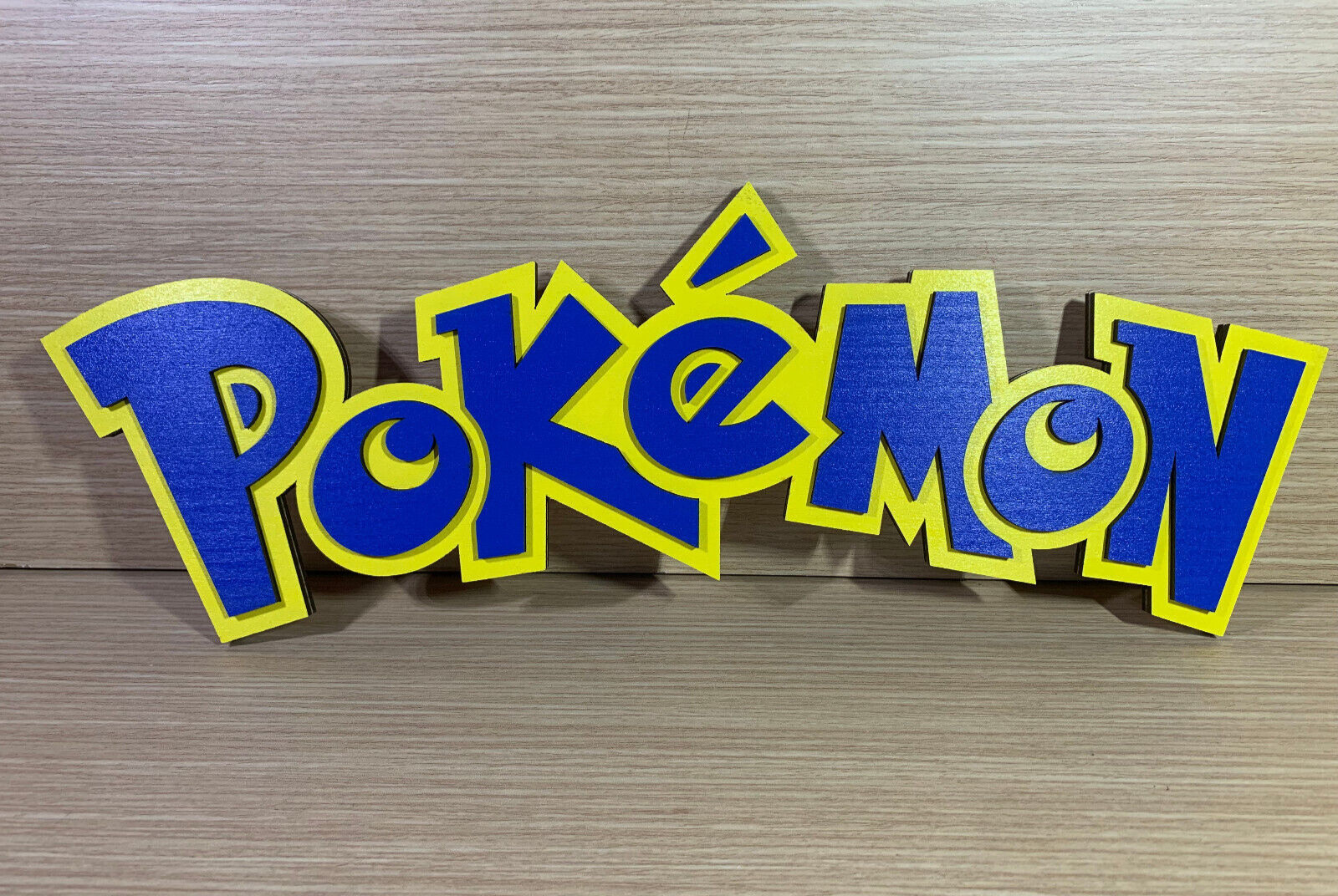 READ INFO- Pokemon Logo Poster 3D Wooden Display Wall gb N64 Game boy GC