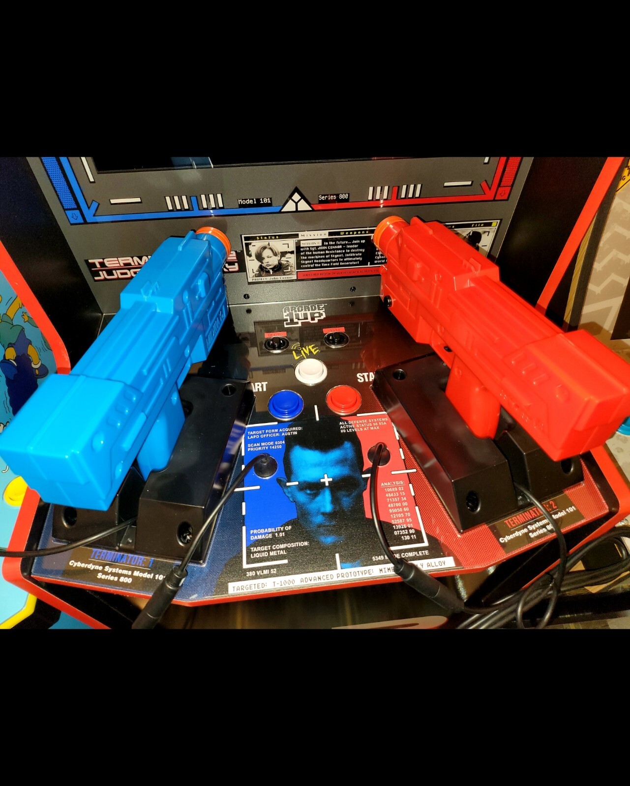 Arcade1Up Terminator 2 Judgement Day-T2 Arcade Game with Light-Up Marque.