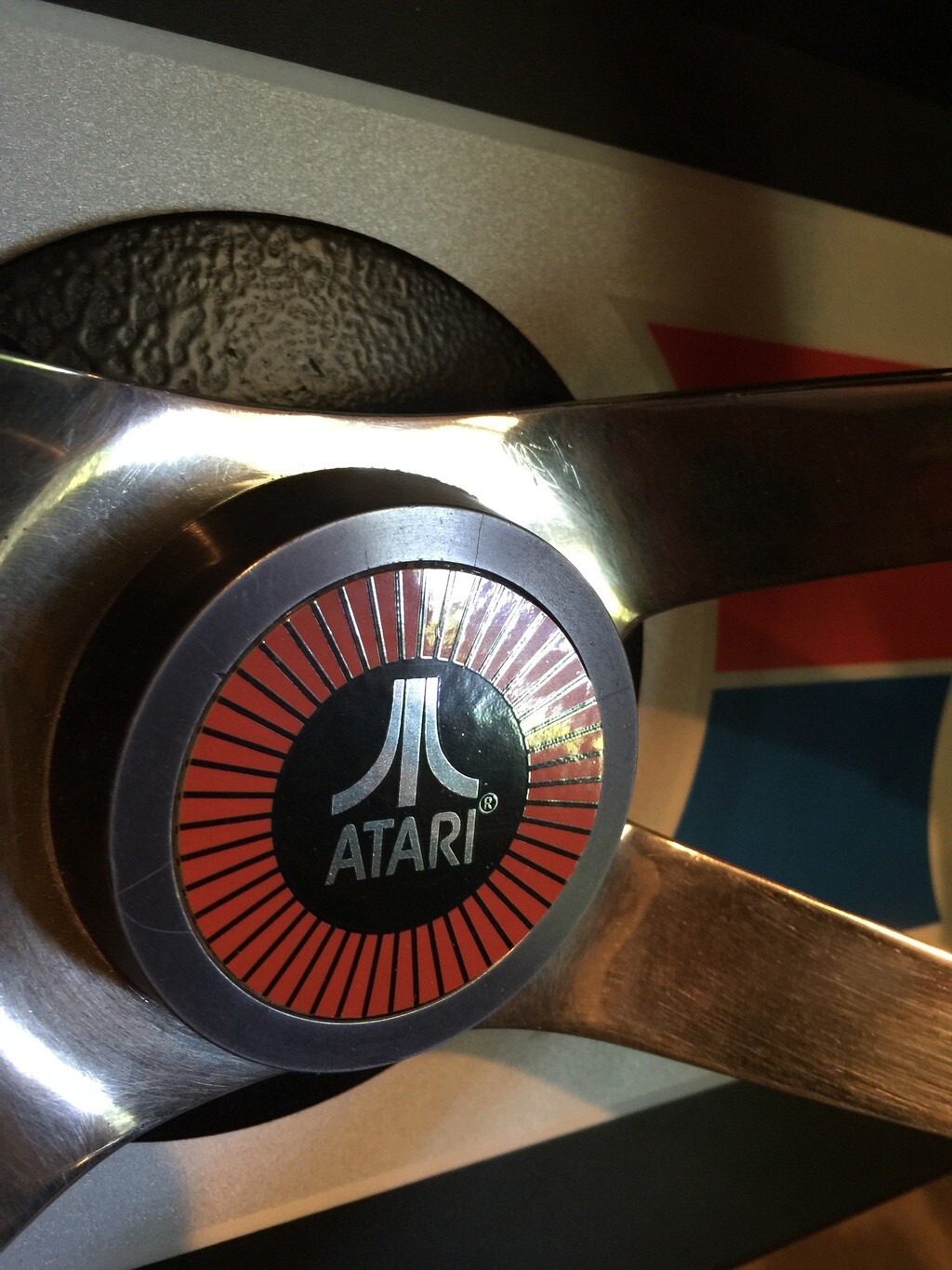 Atari Arcade Steering Wheel Center Decal Sticker – Pole Position – RED