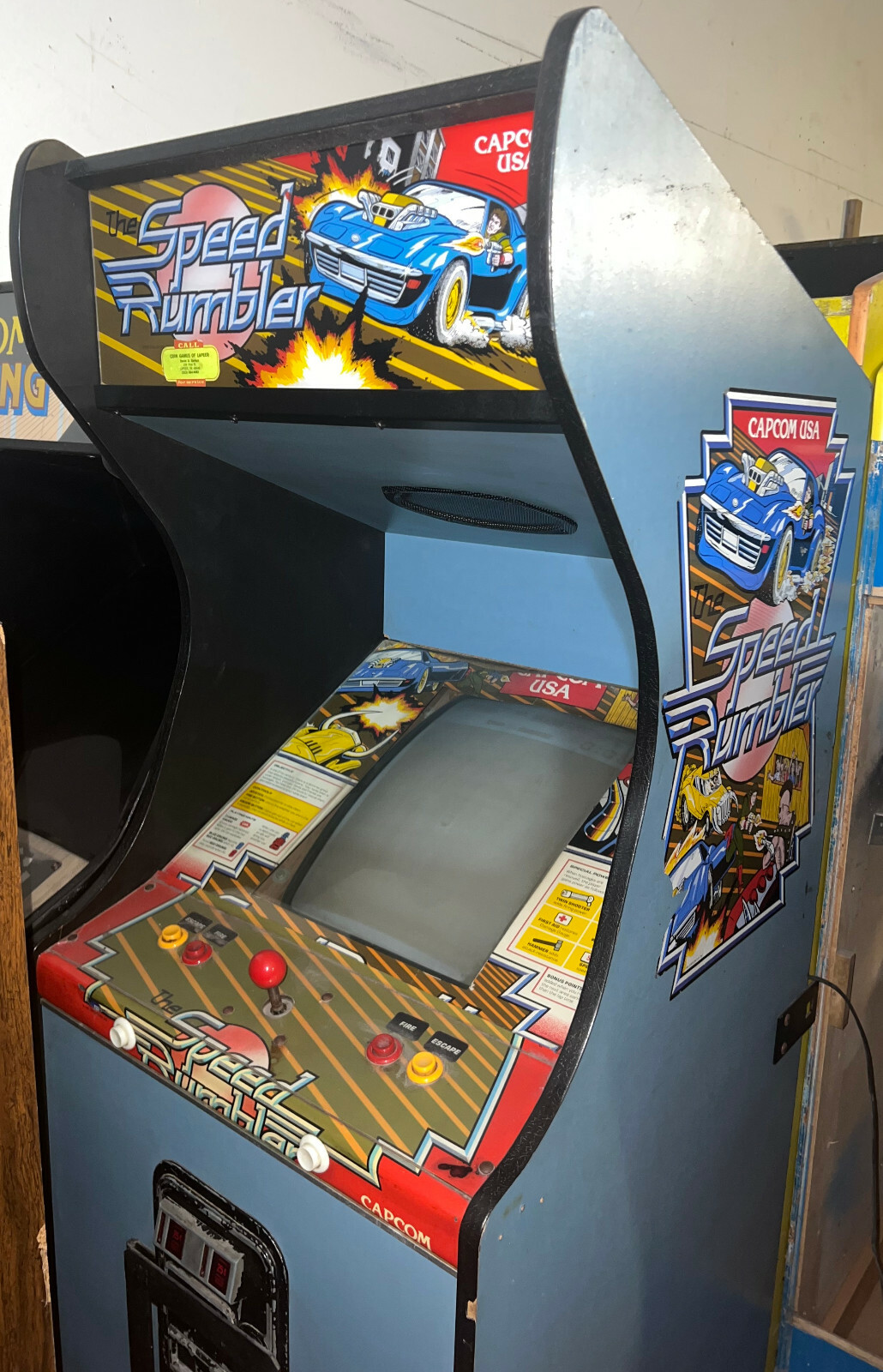 SPEED RUMBLER ARCADE MACHINE by CAPCOM (Excellent Condition) *RARE*