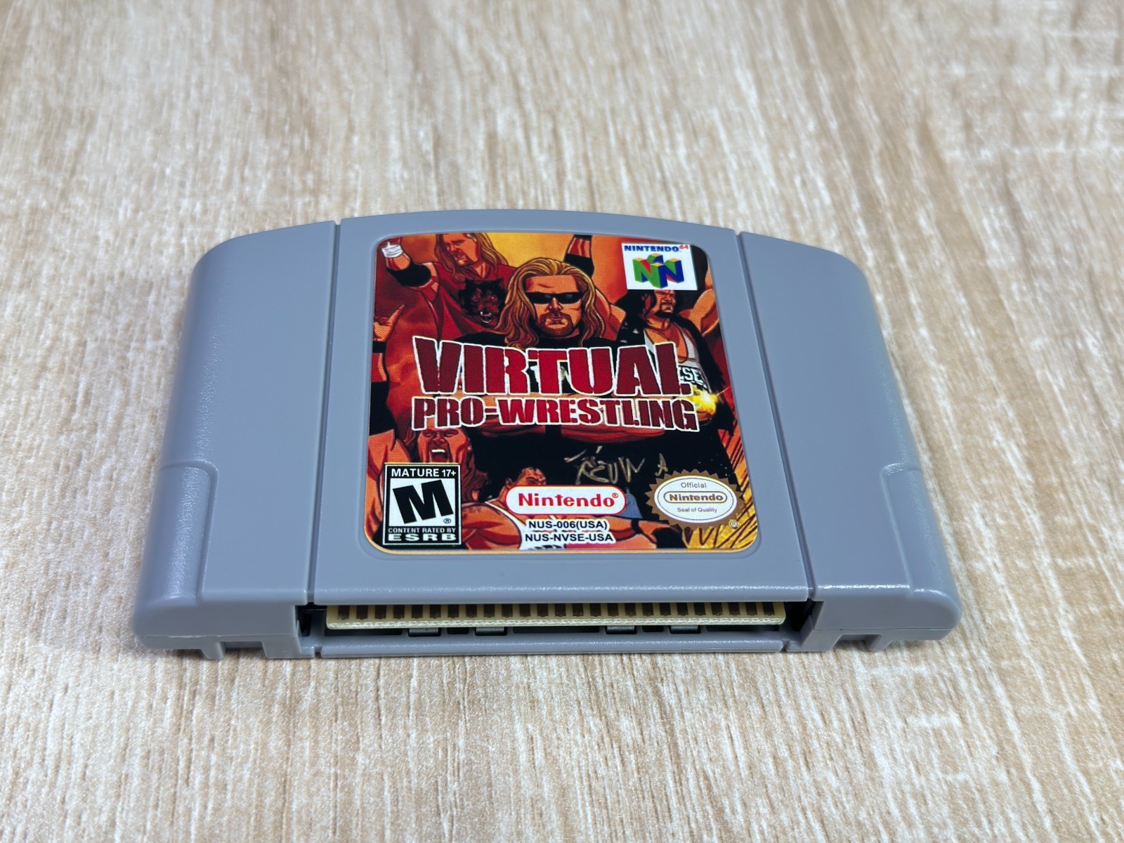 N64 Game Card Virtual Pro Wrestling Salvo