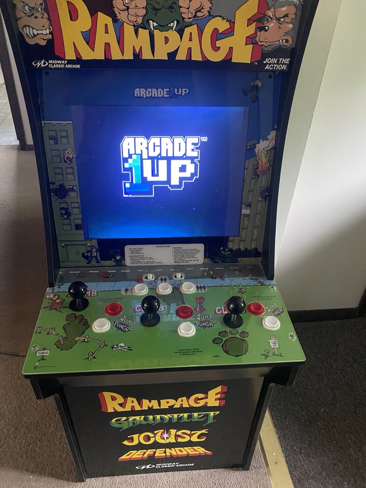 🔥 Arcade1up Midway Classic Arcade Machine Rampage Gauntlet Joust Defender Works