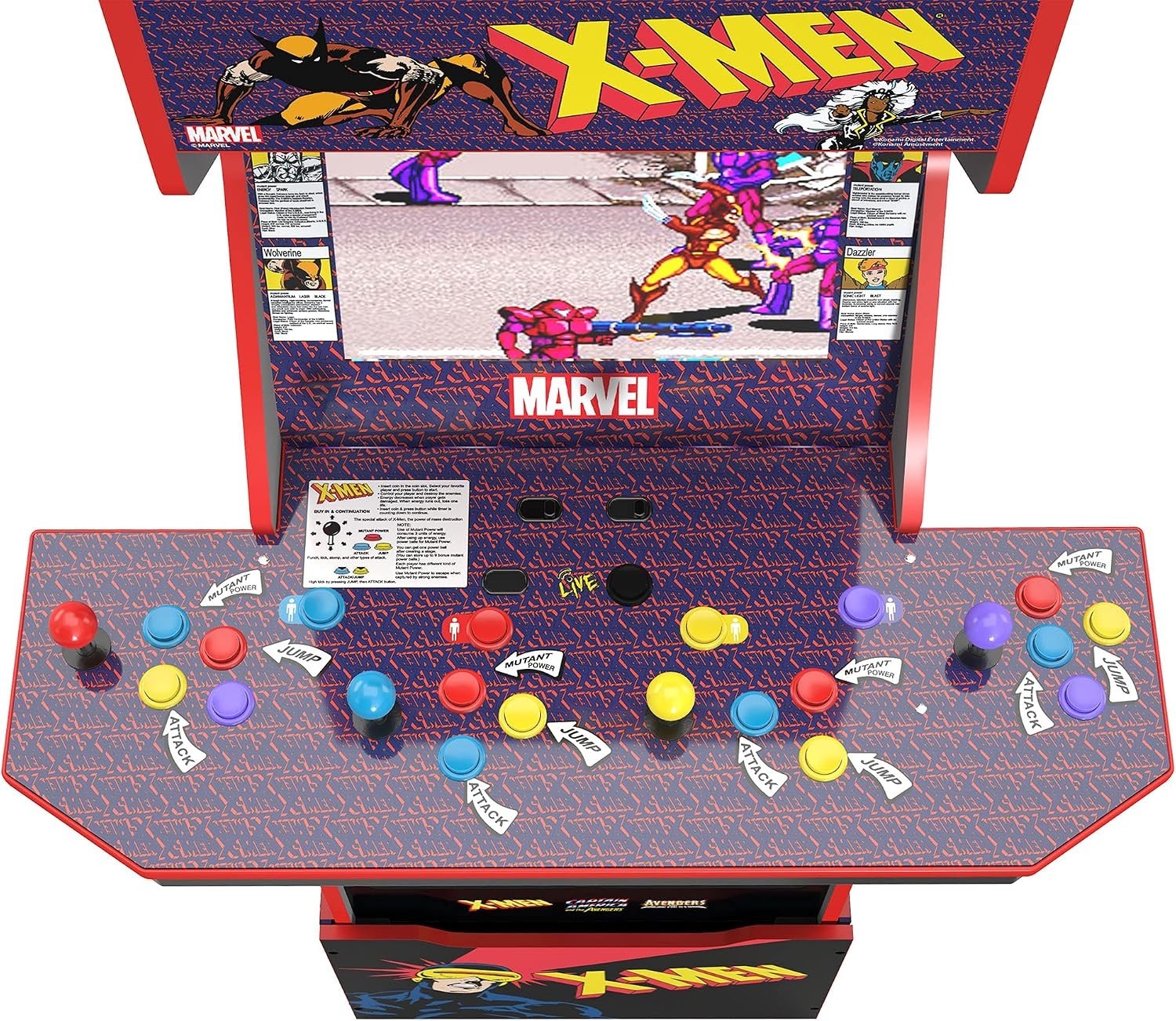 Arcade1Up X-Men 4 Player Arcade Machine (with Riser & Stool) – SOLD OUT RARE