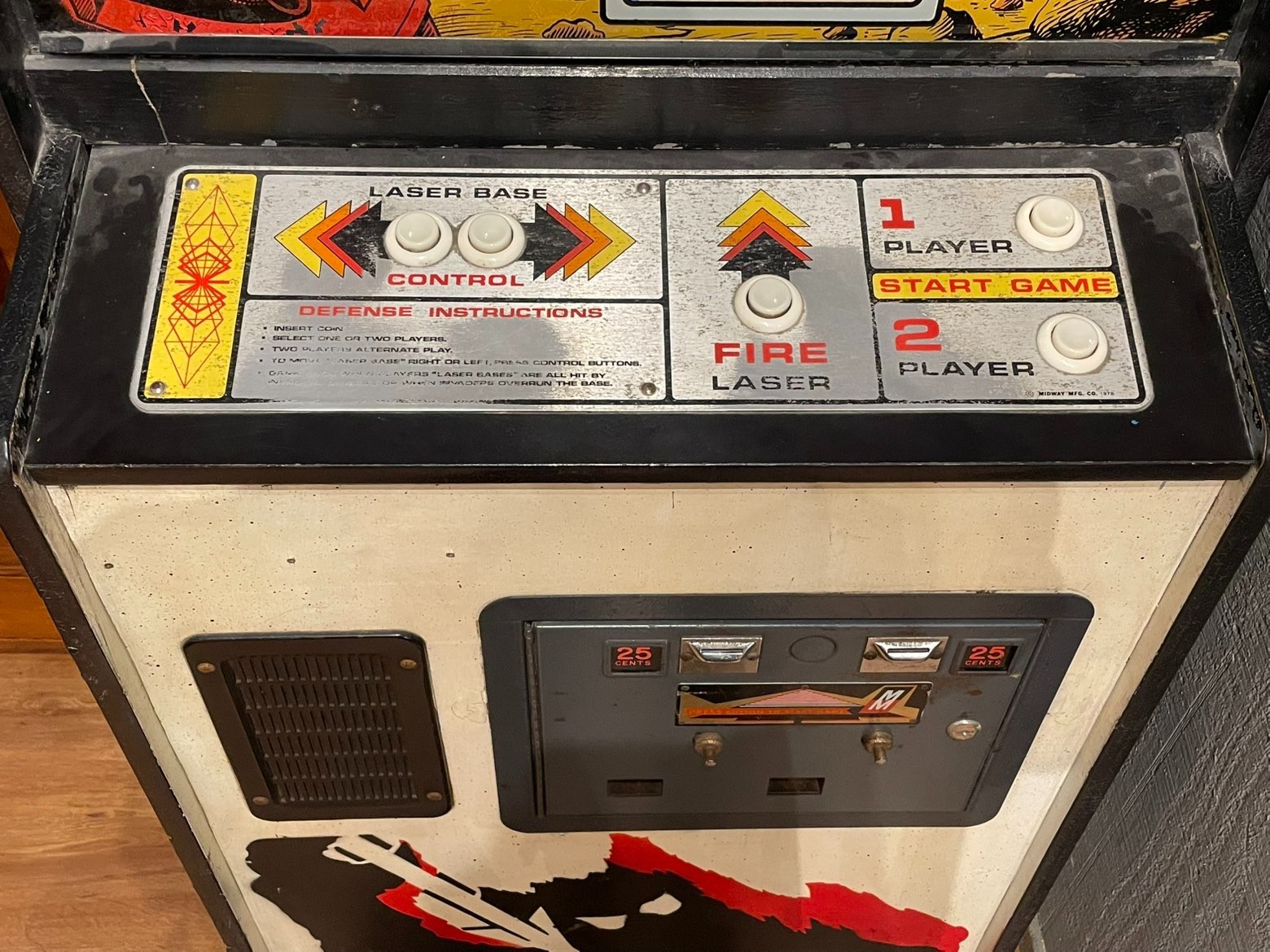 Vintage 1978 Space Invaders Arcade Cabinet with Upgraded Internals