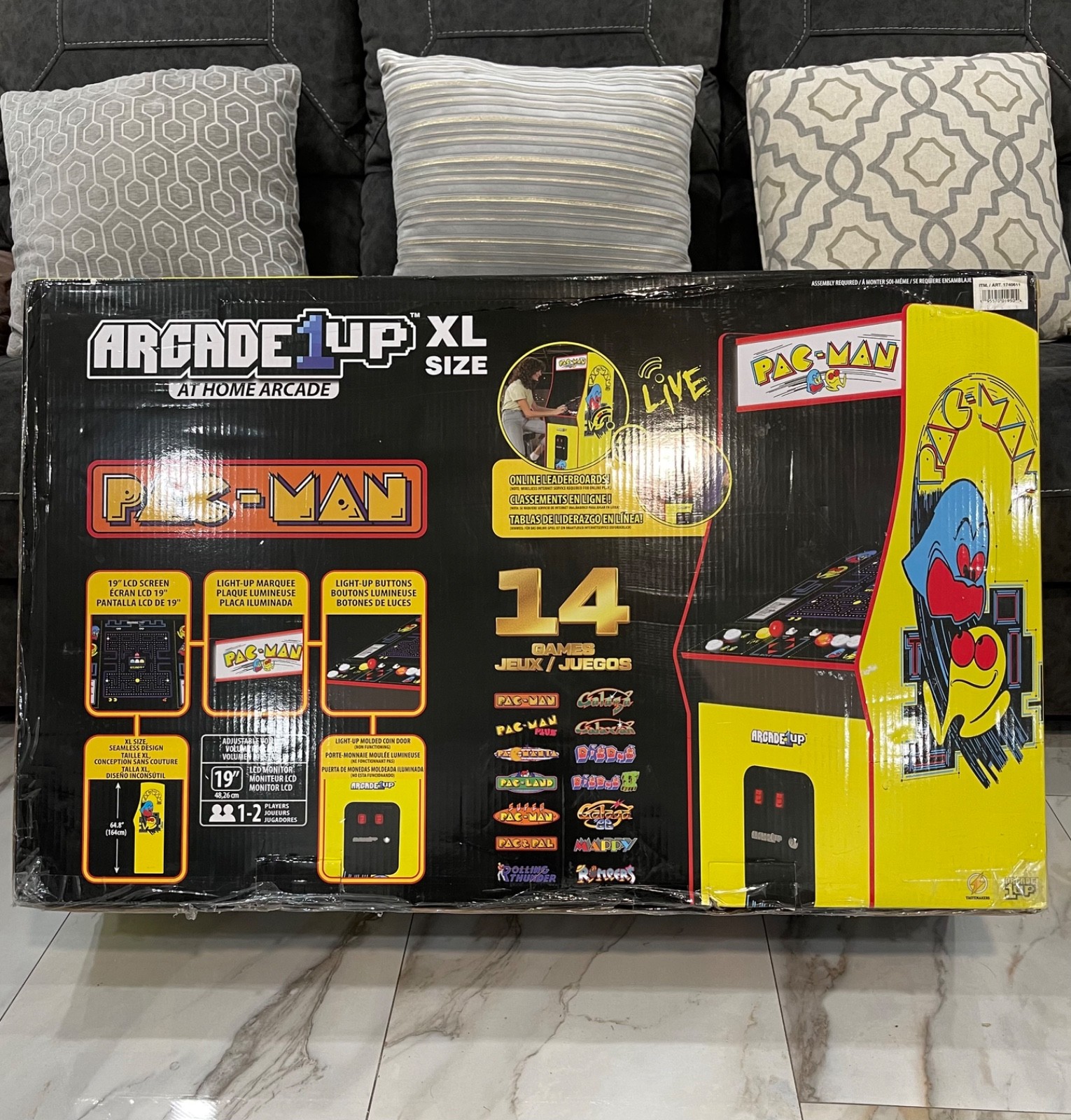Limited Edition Arcade1Up XL PAC-MAN Cabinet – 14 Games – NEW – SEALED – RARE