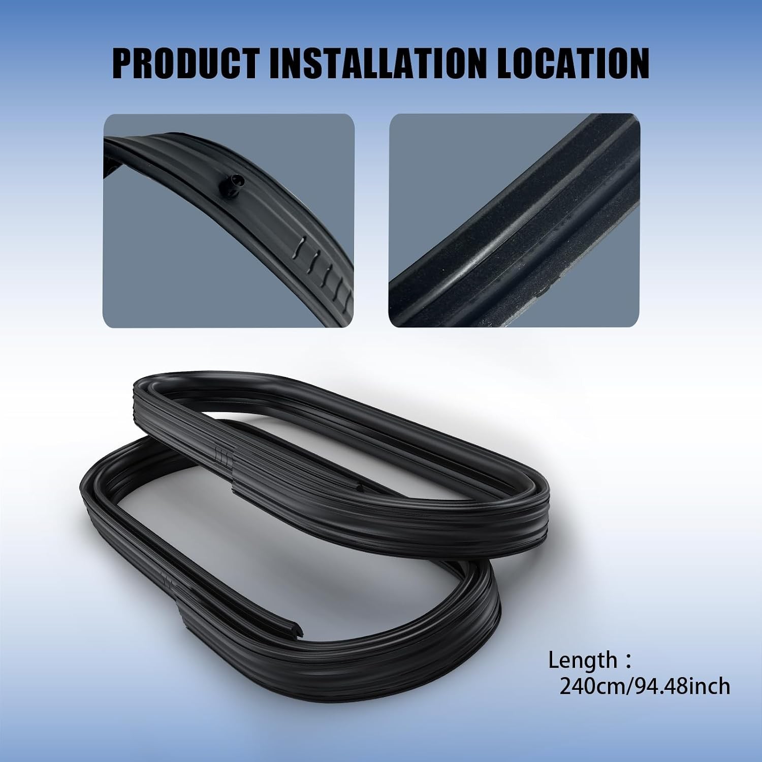Front Door Window Weatherstrip Kit,Molding Sweep Felt Trim Seal