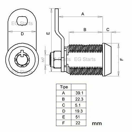 5 X Arcade game Machine Cash Door Tool Box Tubular Cam Lock Keyed alike