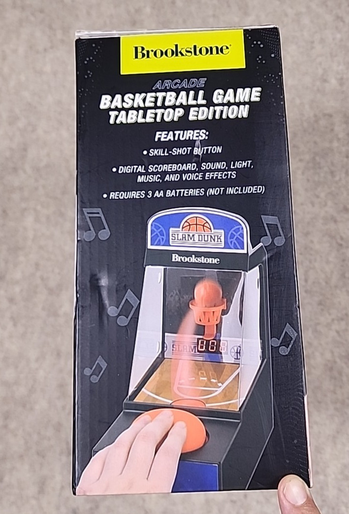Brookstone Slam Dunk Basketball Game Tabletop Edition Digital Scoreboard New