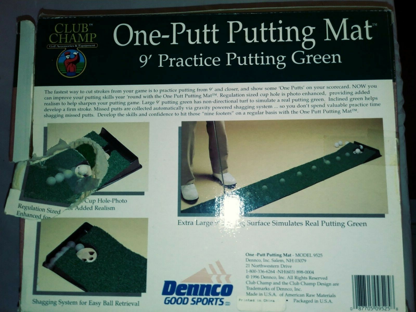 Club Champ One Putt Putting Mat 9′ Long