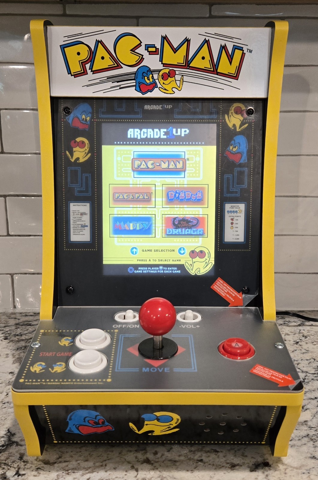 Arcade1Up Pac-Man Countercade New Open Box 5-in-1 Tabletop Tested Pac-C-10178