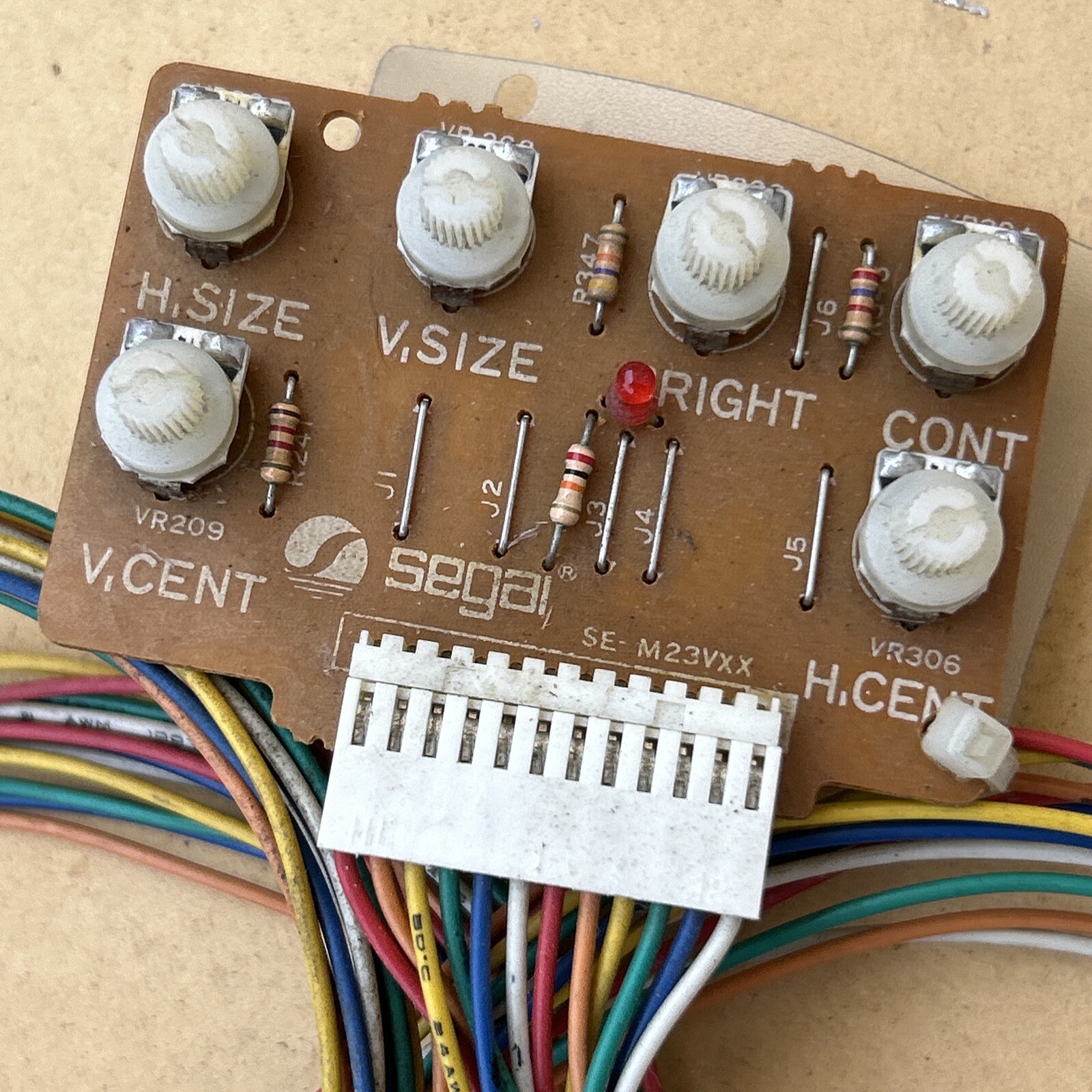 Arcade Monitor Chassis Adjuster Segai Untested Pcb Game Part B21-12