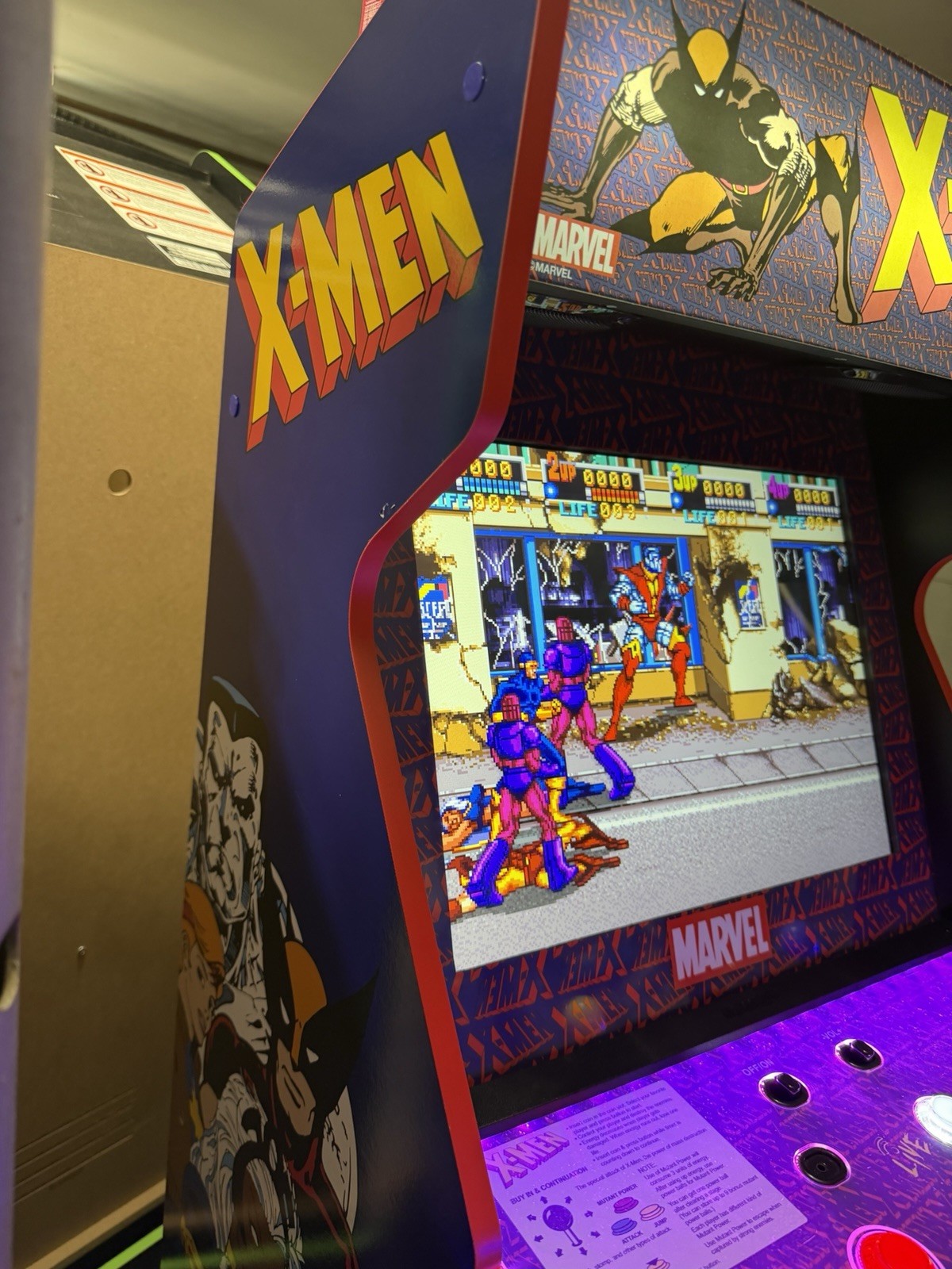 Arcade1Up X-Men 4 Player Arcade 19” Buy Stuff Upgrade + Stool LOCAL PICKUP