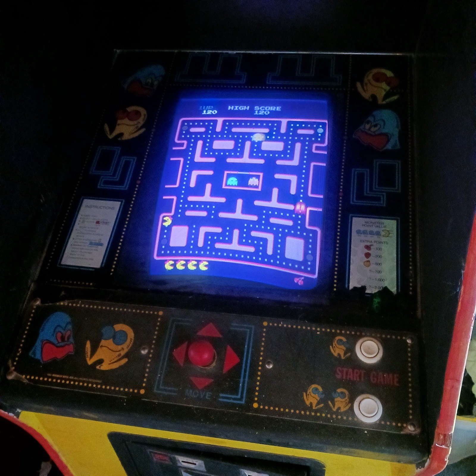 Midway Pac-Man Plus Vintage Coin-Op 60 in 1 Arcade Video Game Cabinet
