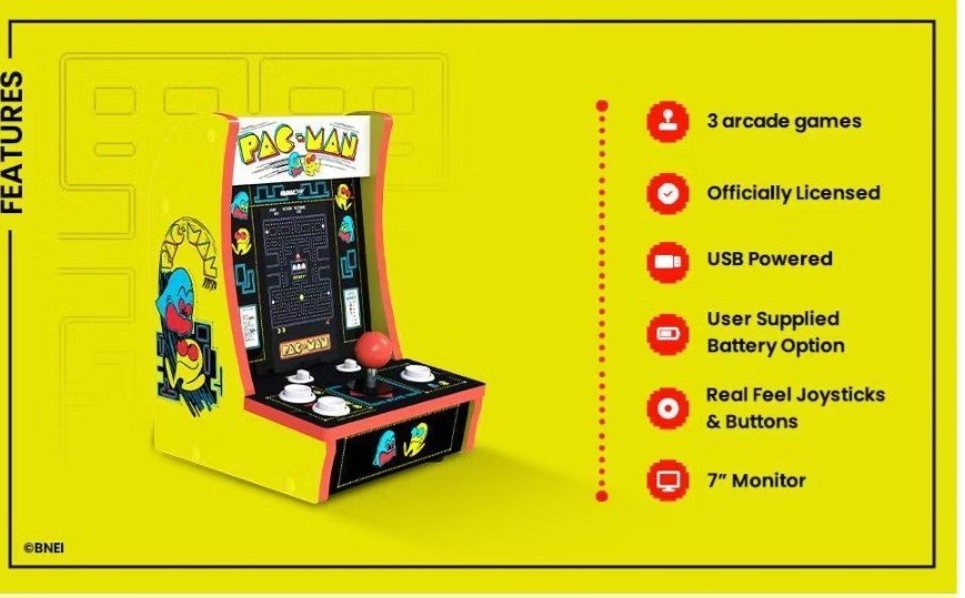ARCADE 1UP Pac-Man/Galaga Countercade Arcade Tabletop – Model 8295 *BRAND NEW*