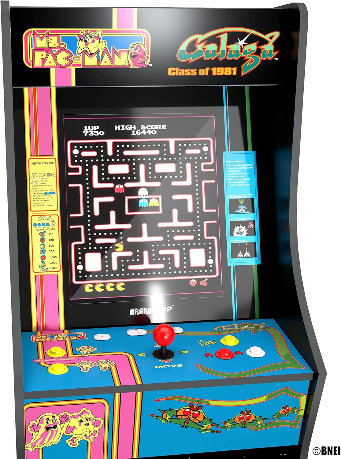 Class of ’81 1UP Arcade Game 5′ Cabinet w/Riser 12 Classic Games – New