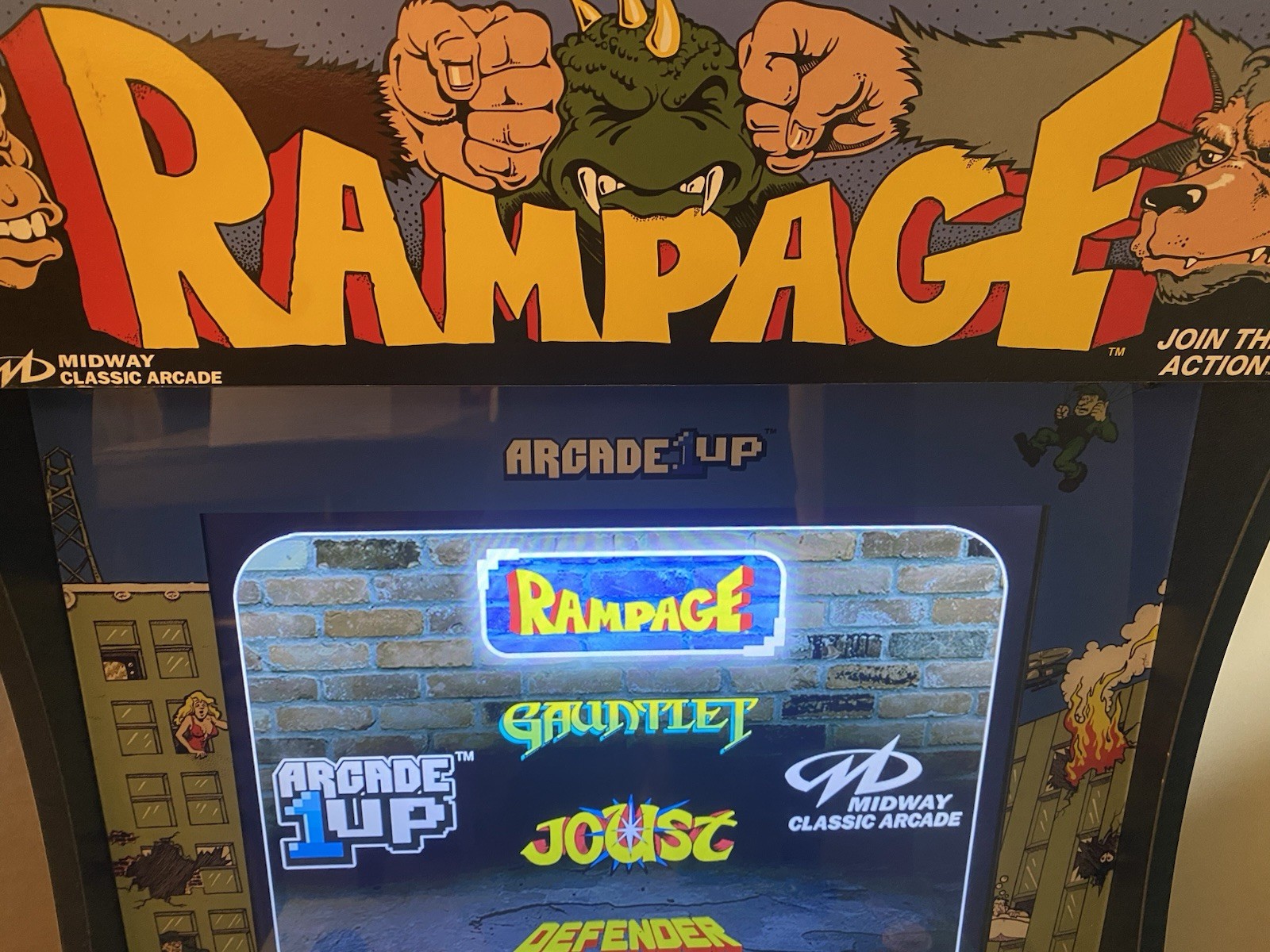🔥 Arcade1up Midway Classic Arcade Machine Rampage Gauntlet Joust Defender Works