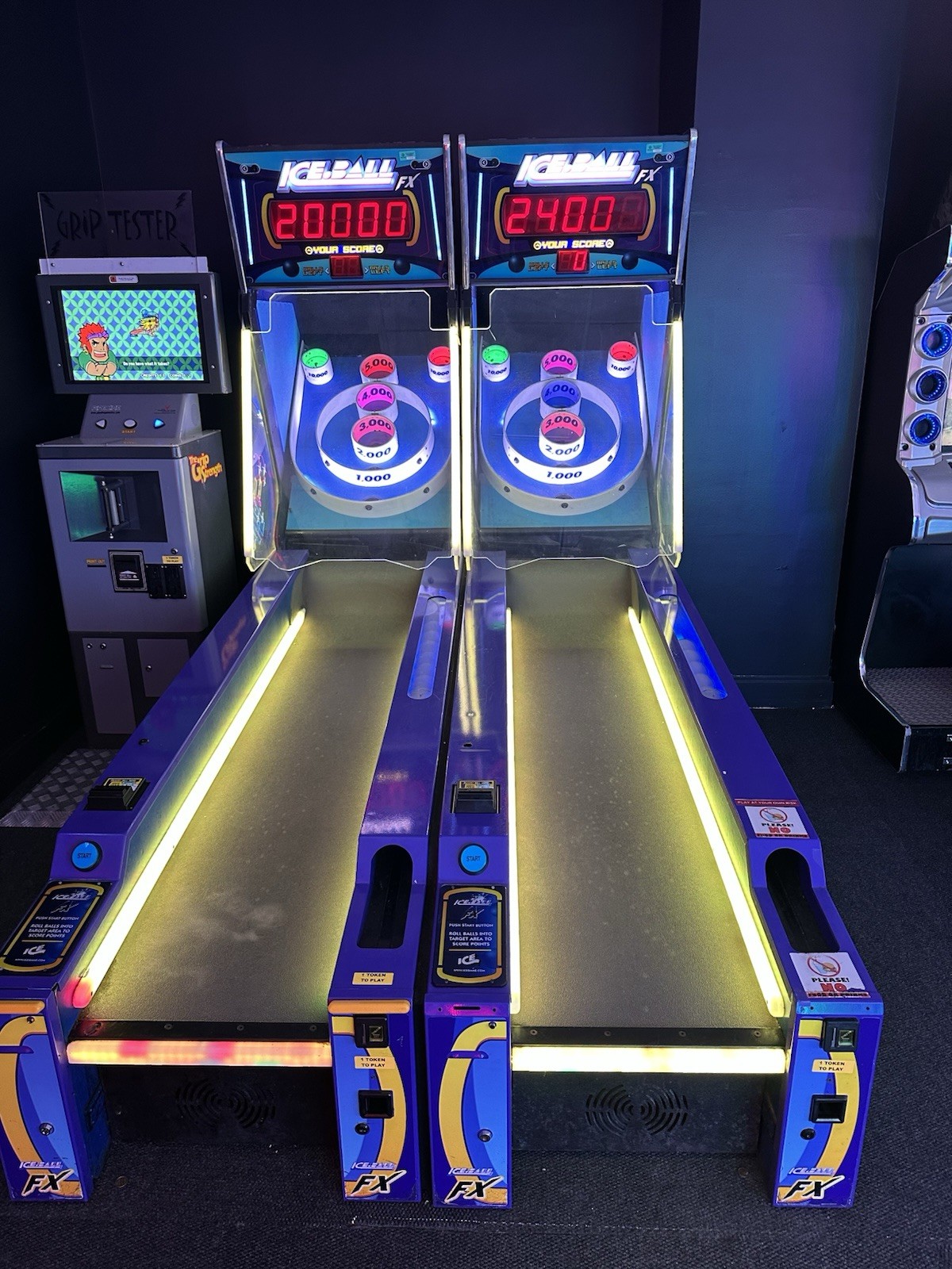 (2) Pair of ICE FX Skee Ball Arcade Coin Op ICE