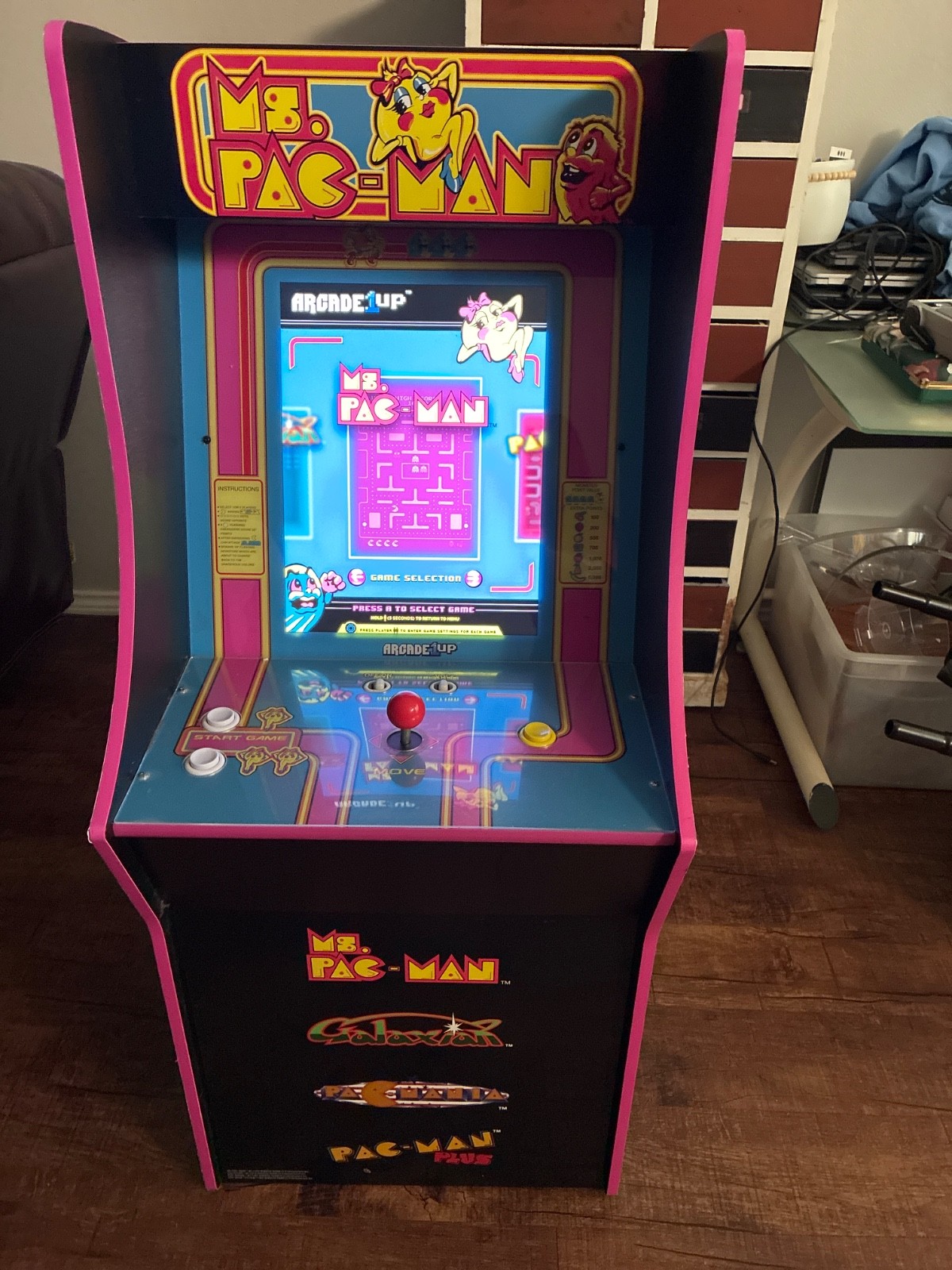 arcade1up ms Pac-Man 4-in-1 used 46” tall