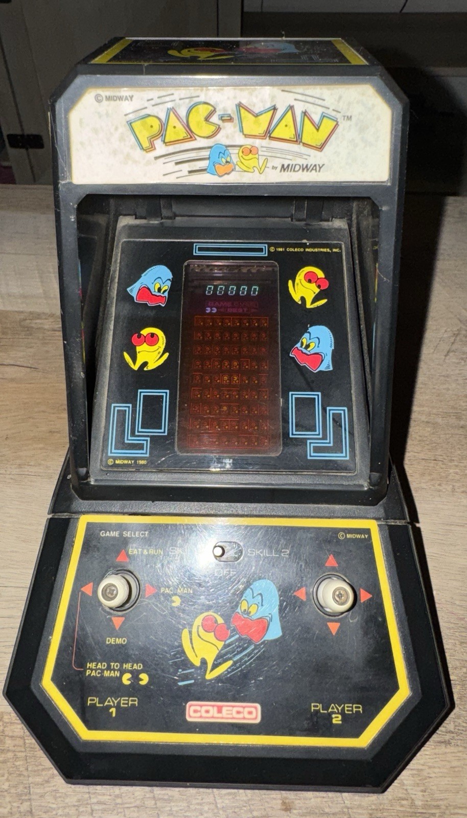Coleco Pac-Man Tabletop Arcade Machine 1981 Vintage Electronic Game