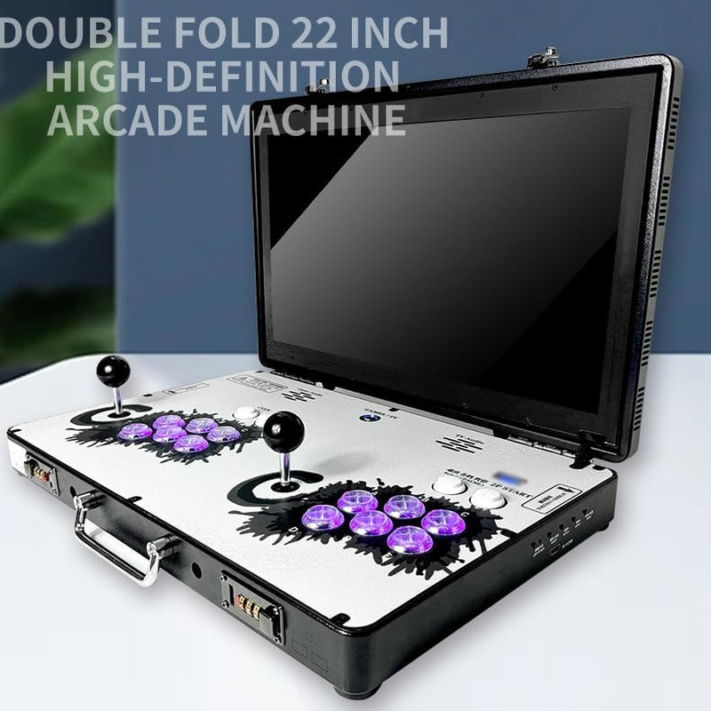 Portable 20000 in 1 Metal Box 3D Arcade Game Console, 22 Inch Screen Retro Elect